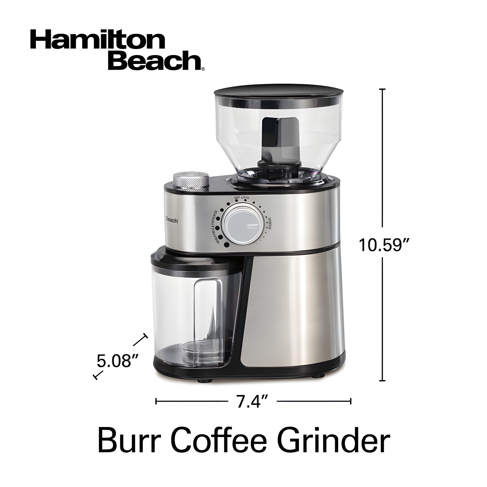 Hamilton Beach® Burr Coffee Grinder Stainless Steel Housing