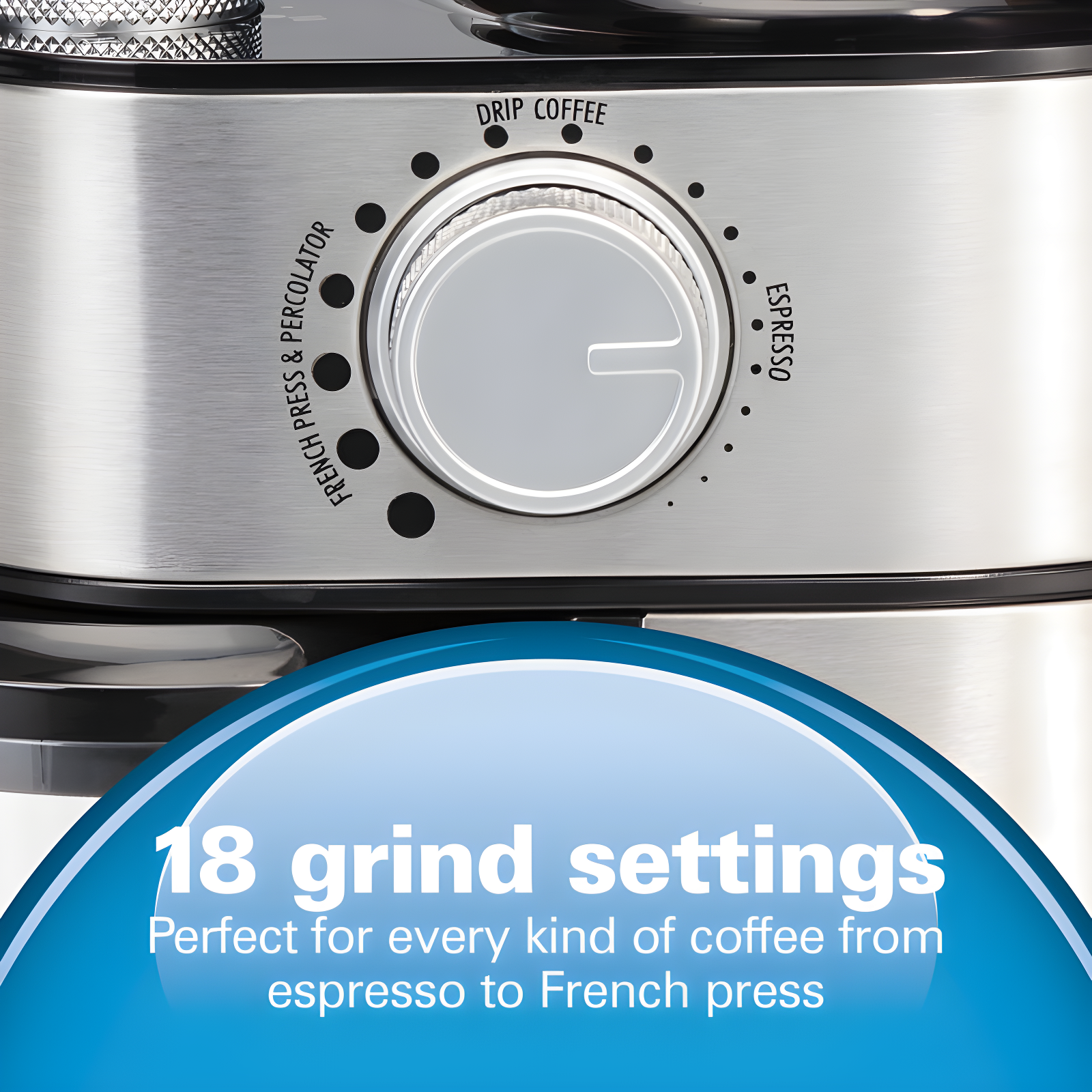 Hamilton Beach® Burr Coffee Grinder Stainless Steel Housing