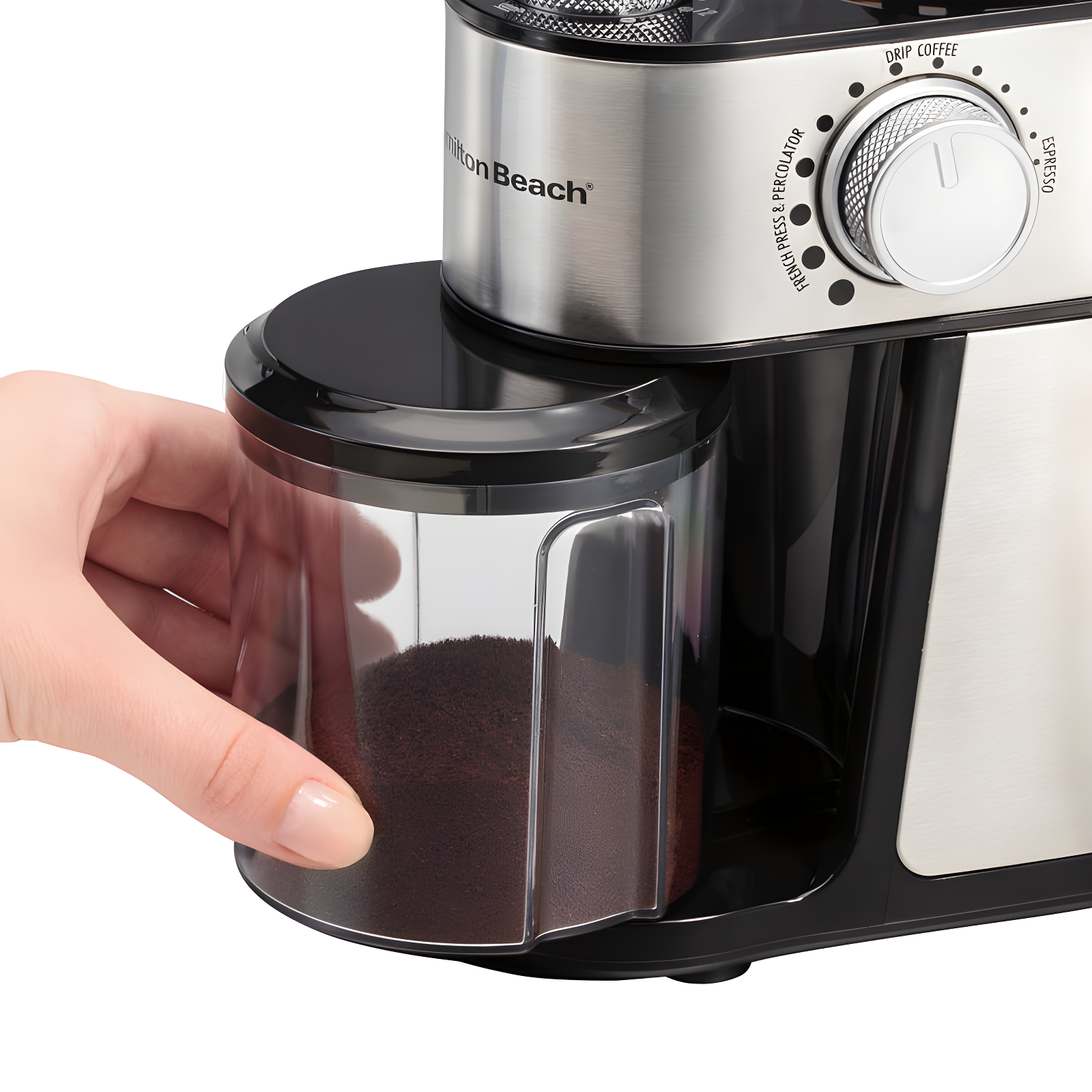 Hamilton Beach® Burr Coffee Grinder Stainless Steel Housing