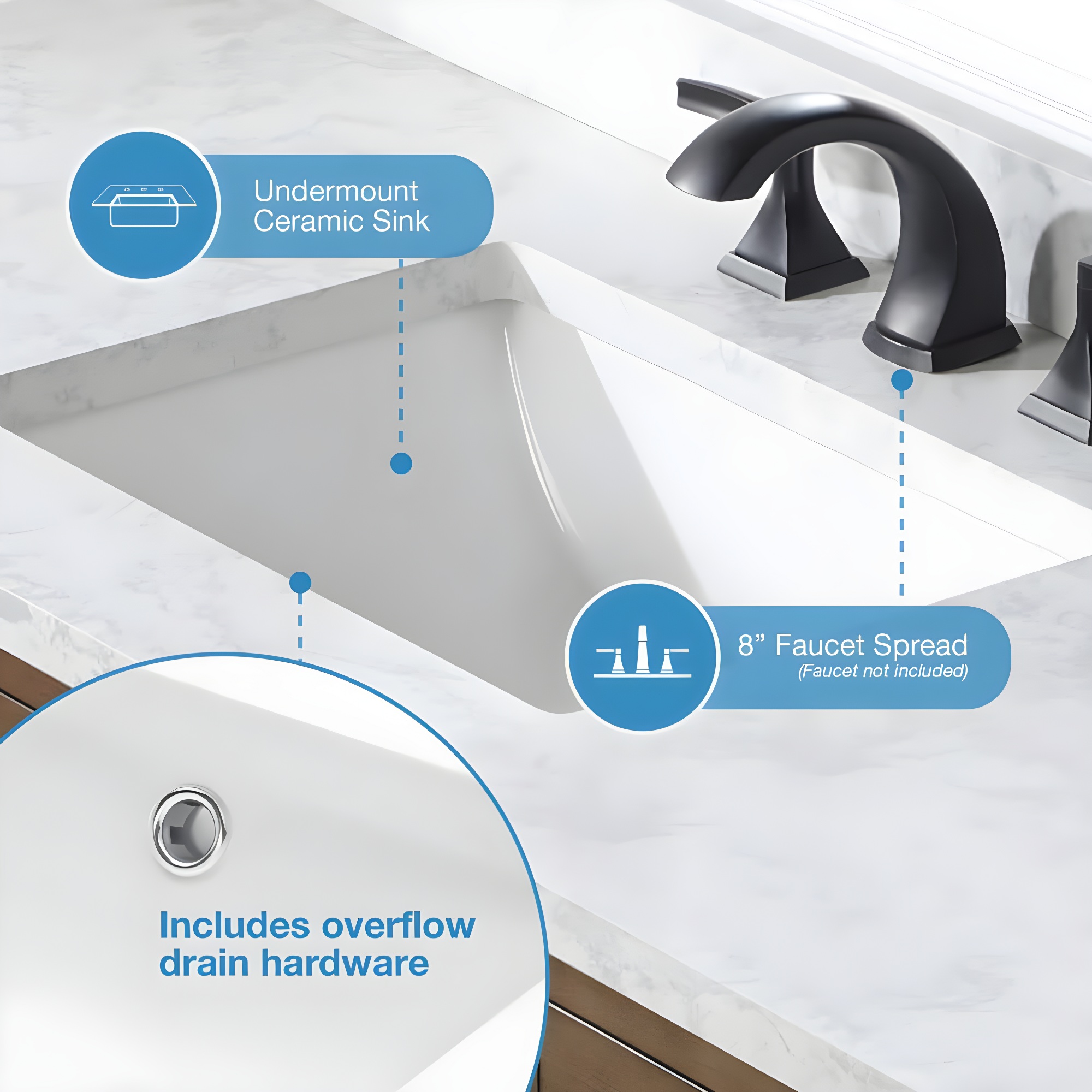 OVE Decors Tahoe 60" Double Bathroom Vanity