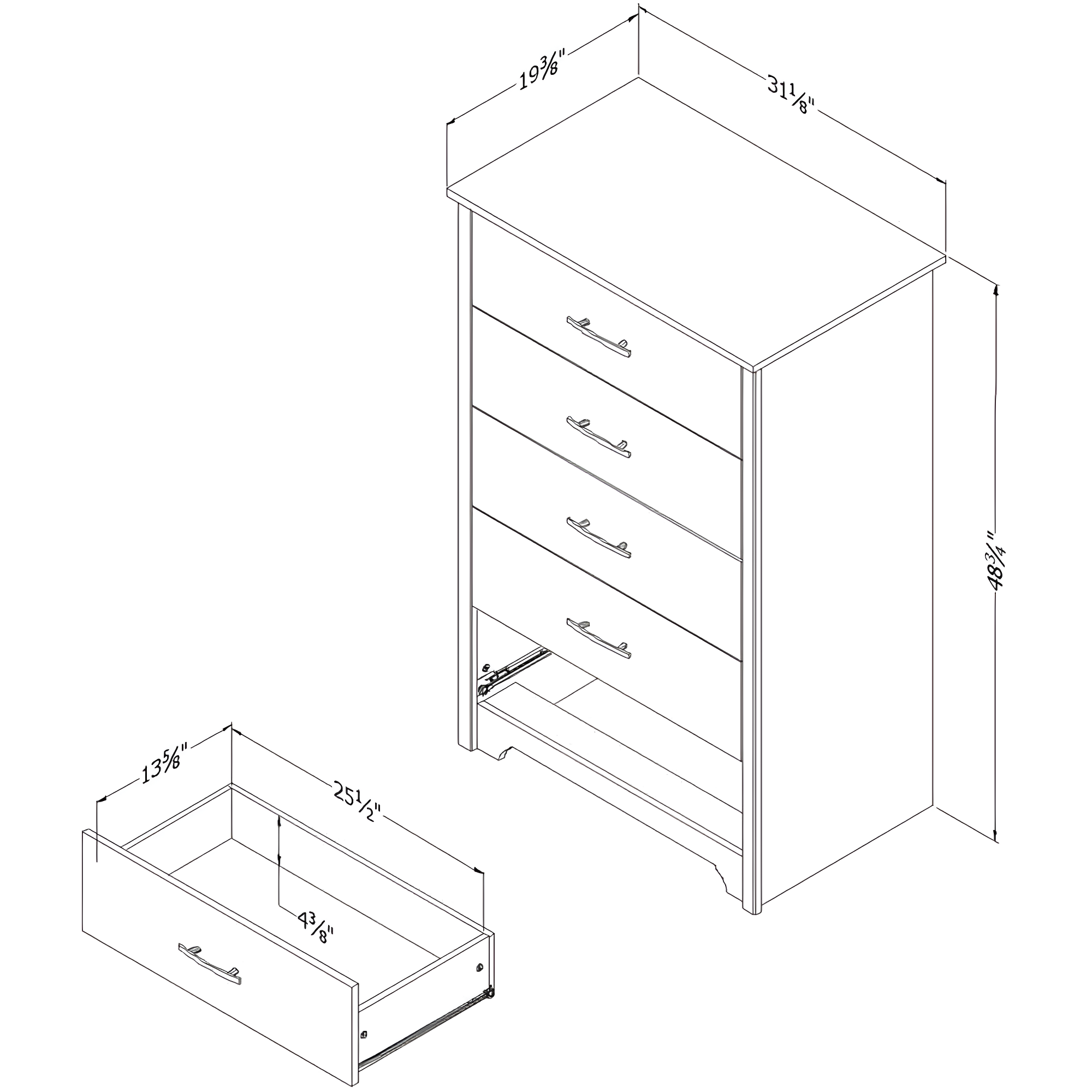 Fusion 5 Drawer Chest