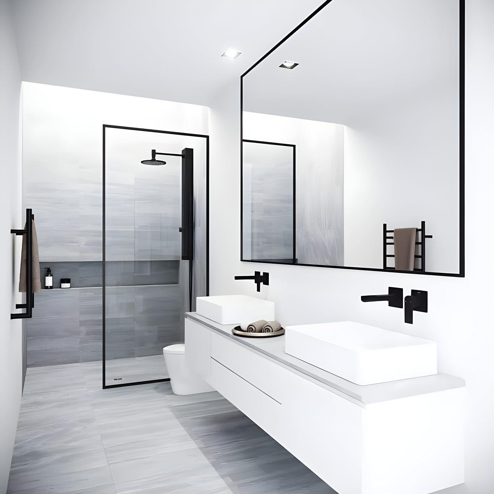 Meridian 34" W x 74" H Fixed Framed Shower Screen with 3/8" Glass