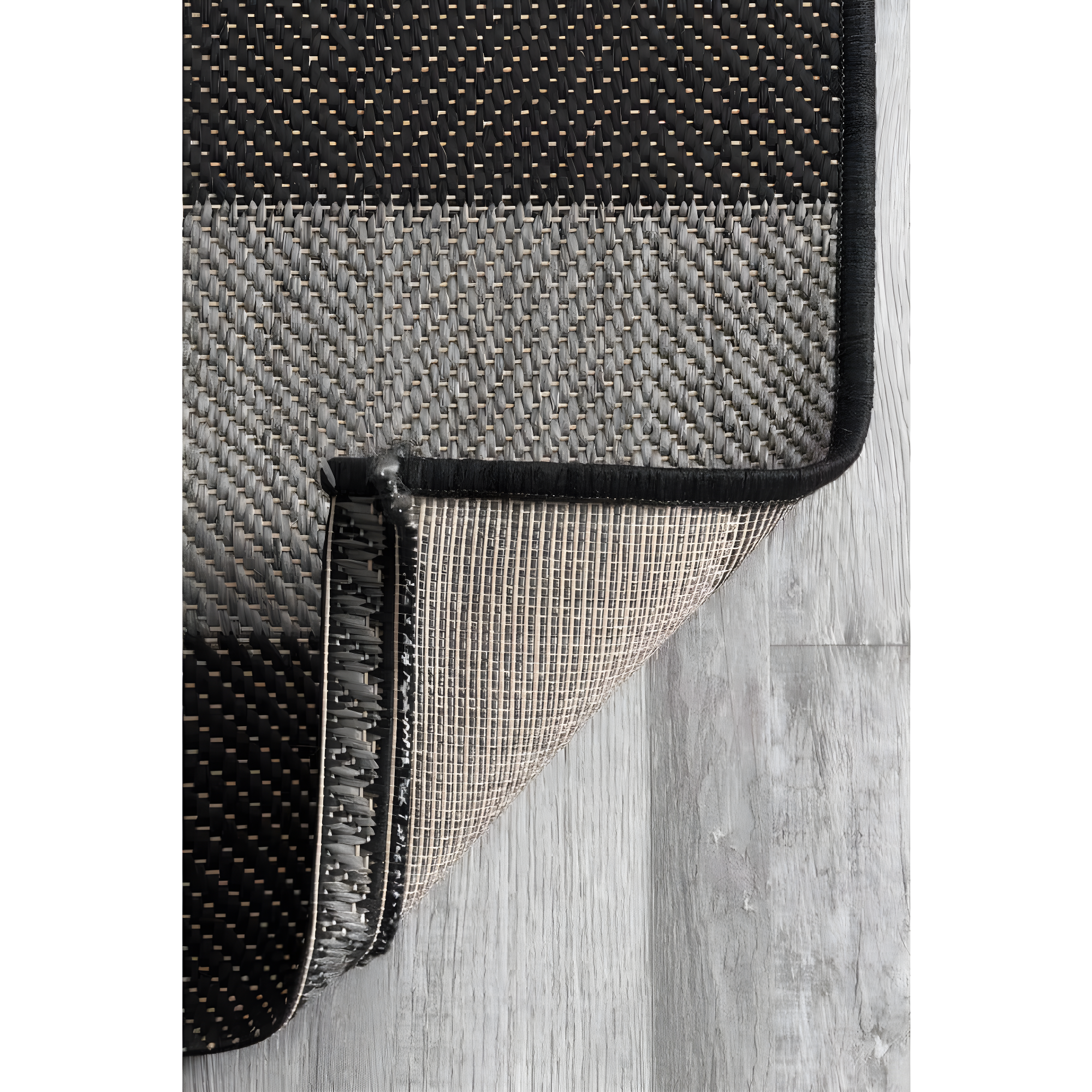Nuloom Alexis Striped 4x6 Indoor/Outdoor Area Rug for Living Room Patio Deck Front Porch Kitchen, Black/Light Grey