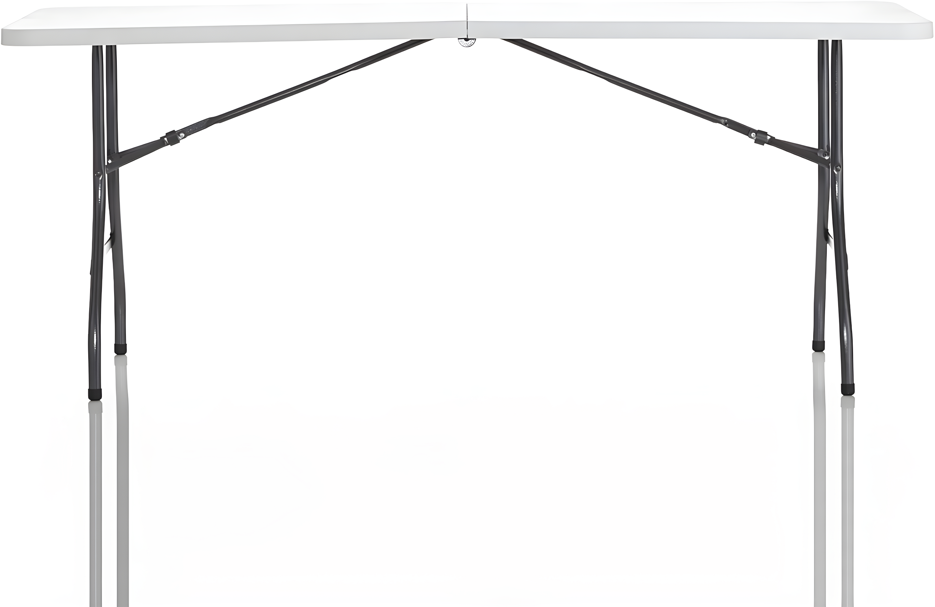 COSCO 6' Fold-in-Half Banquet Table with Handle and Locking Latch, White