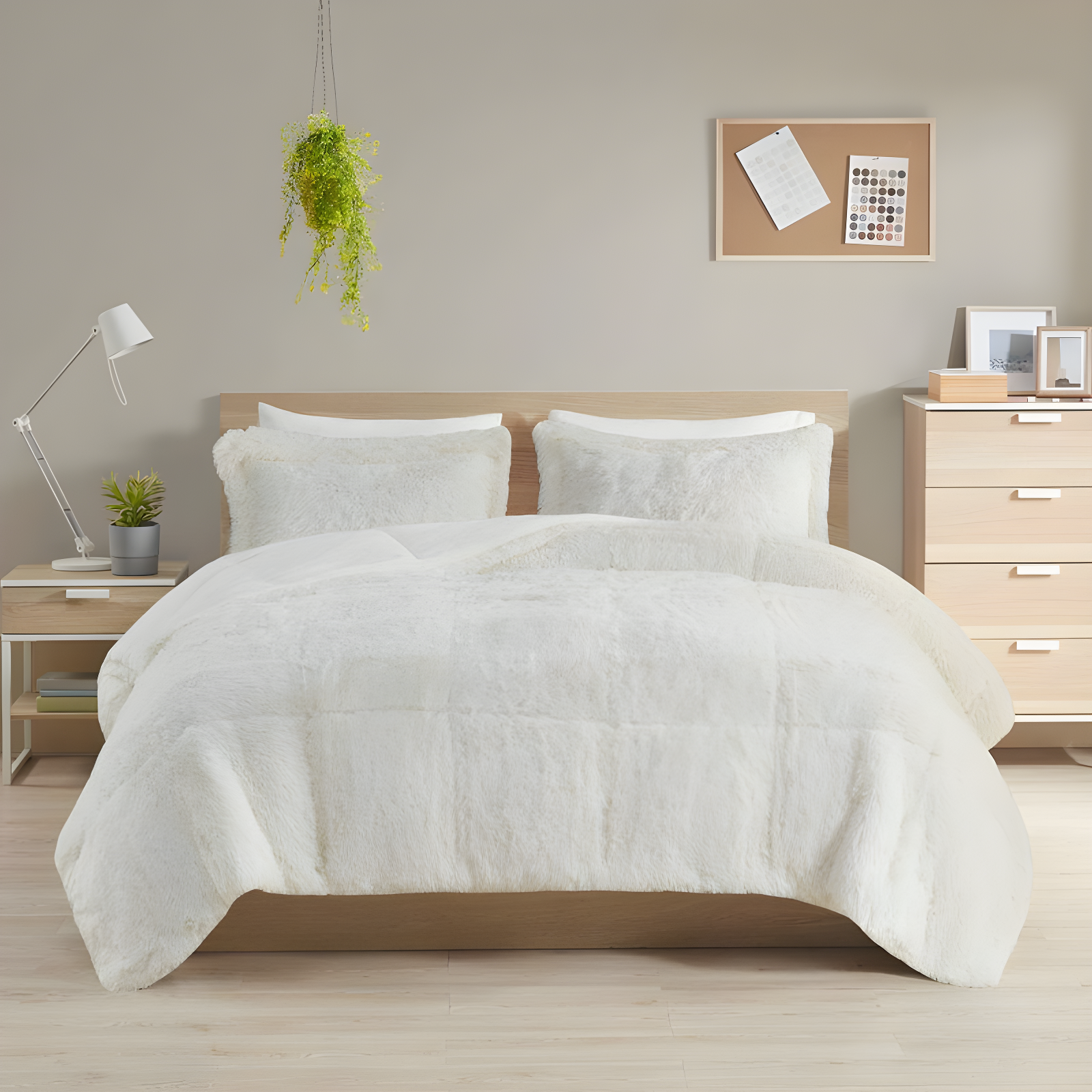Intelligent Design Malea Shaggy Faux Fur Comforter Mini Set
