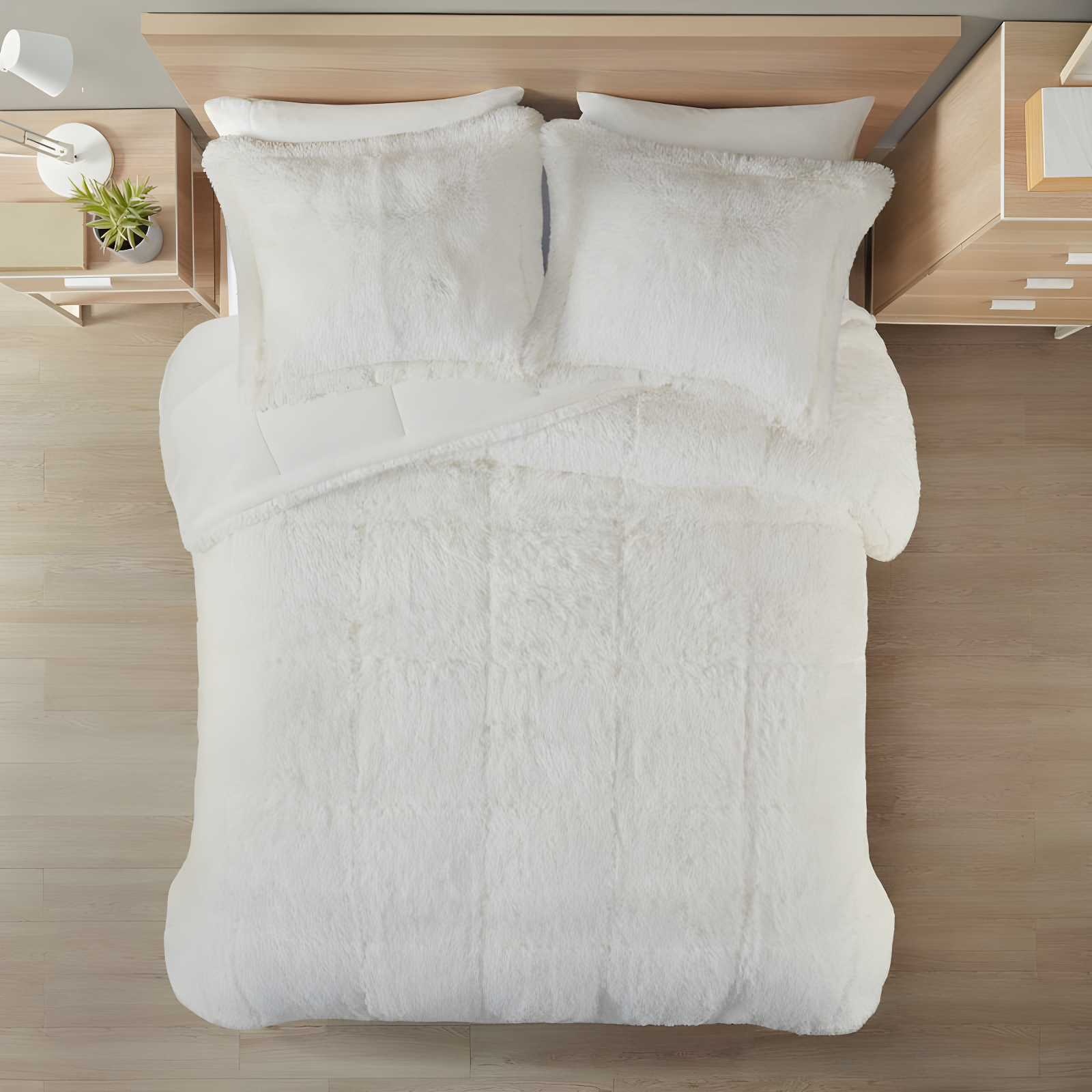 Intelligent Design Malea Shaggy Faux Fur Comforter Mini Set