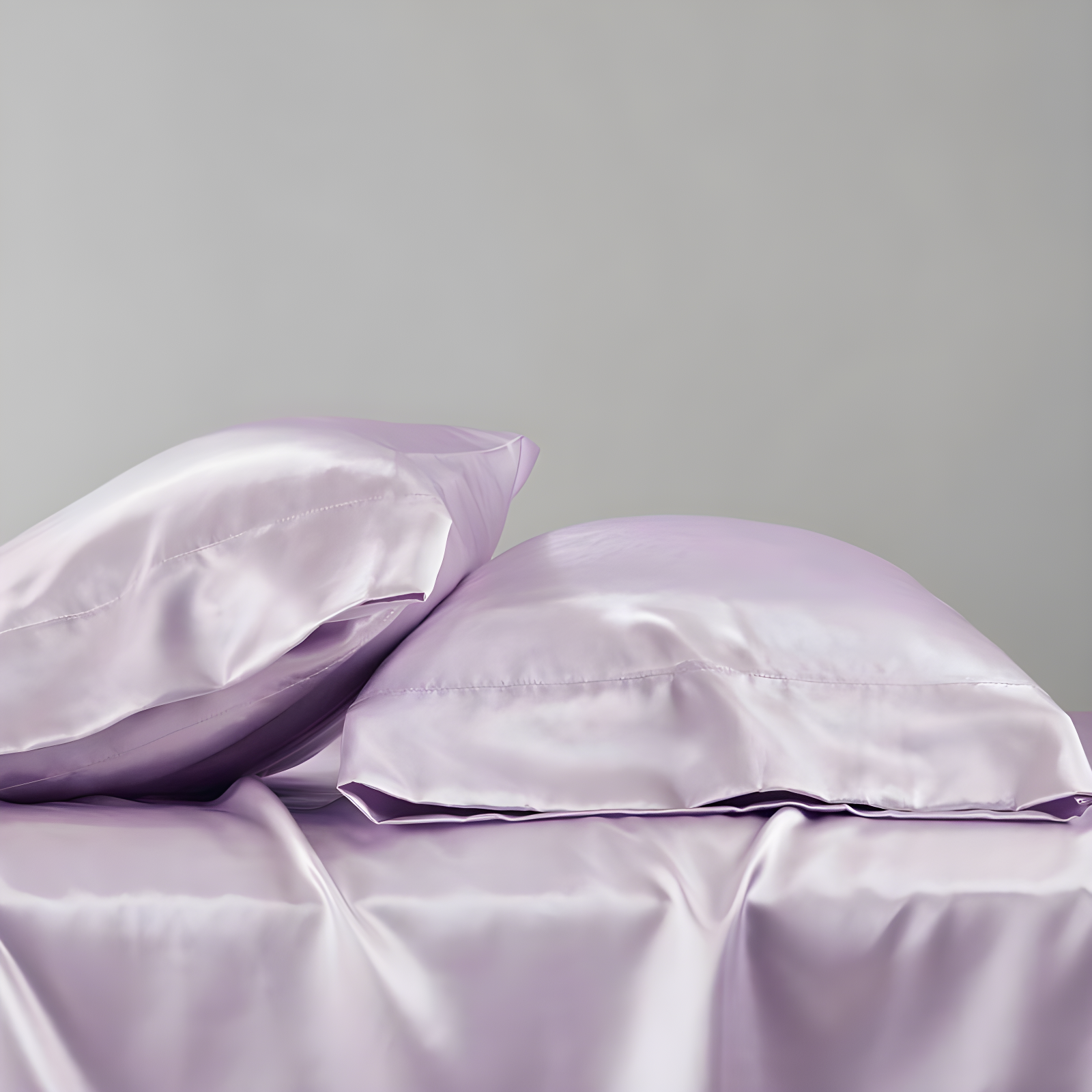 Madison Park King 2pc Satin Luxury Pillowcases Lilac