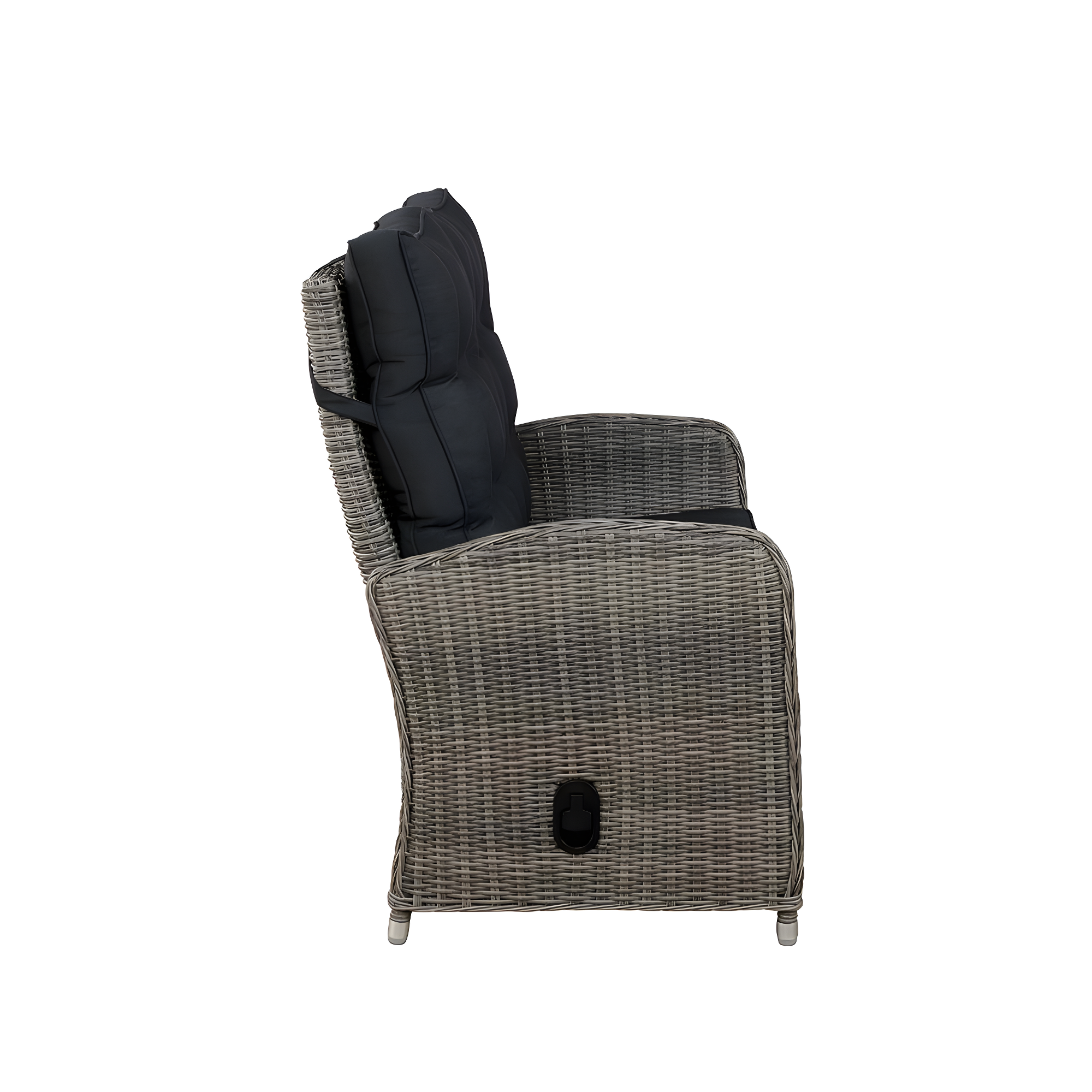 Monaco Outdoor 2 Seat Reclining Bench - Gray - Alaterre Furniture