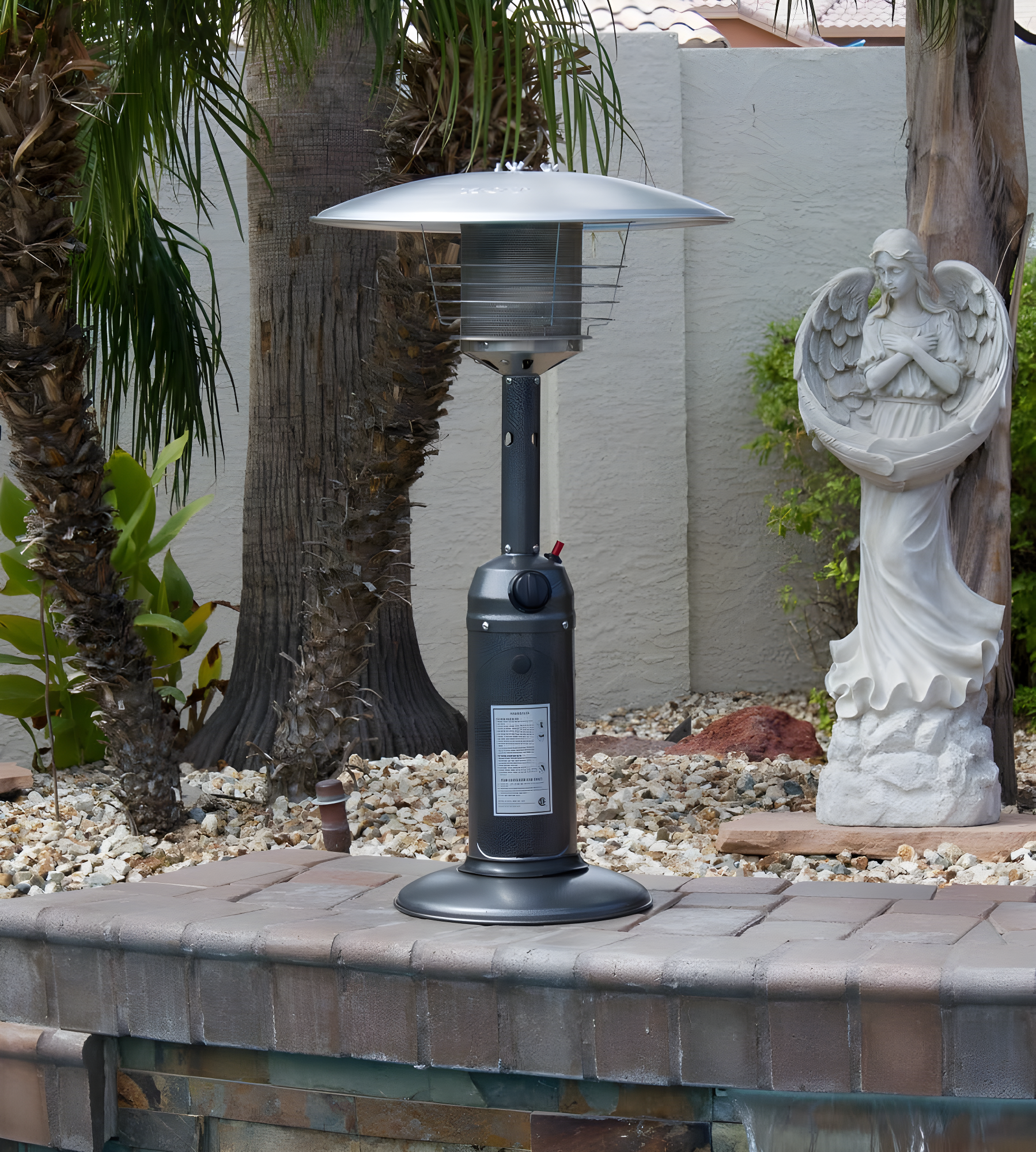Arlmont & Co. Miceli 11000 Stainless Steel Propane Tabletop Patio Heater