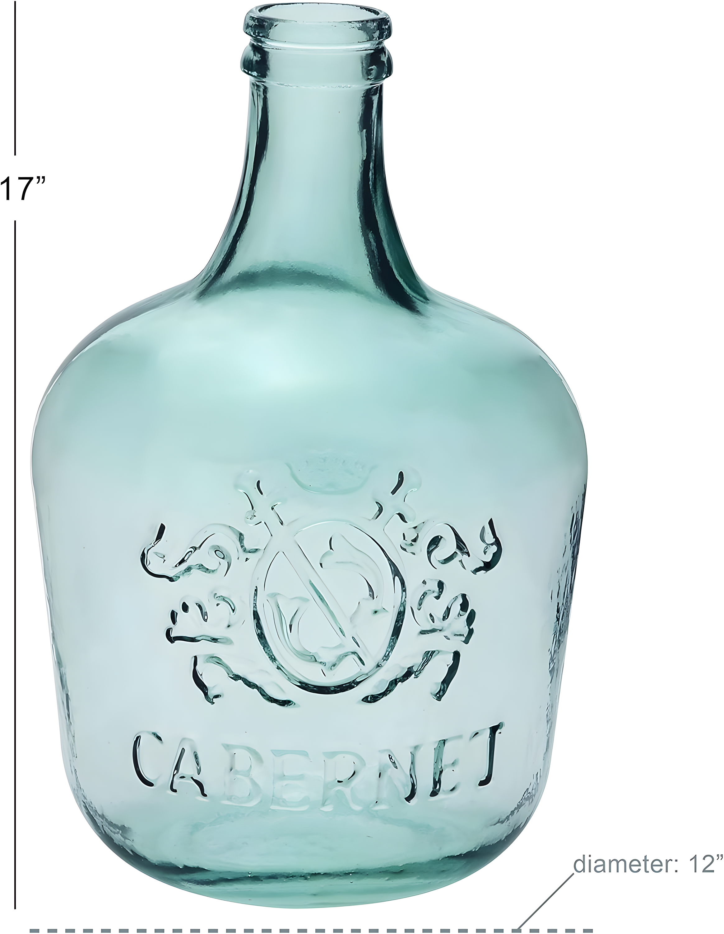 Contemporary Glass Jug Vase (17") - Olivia & May