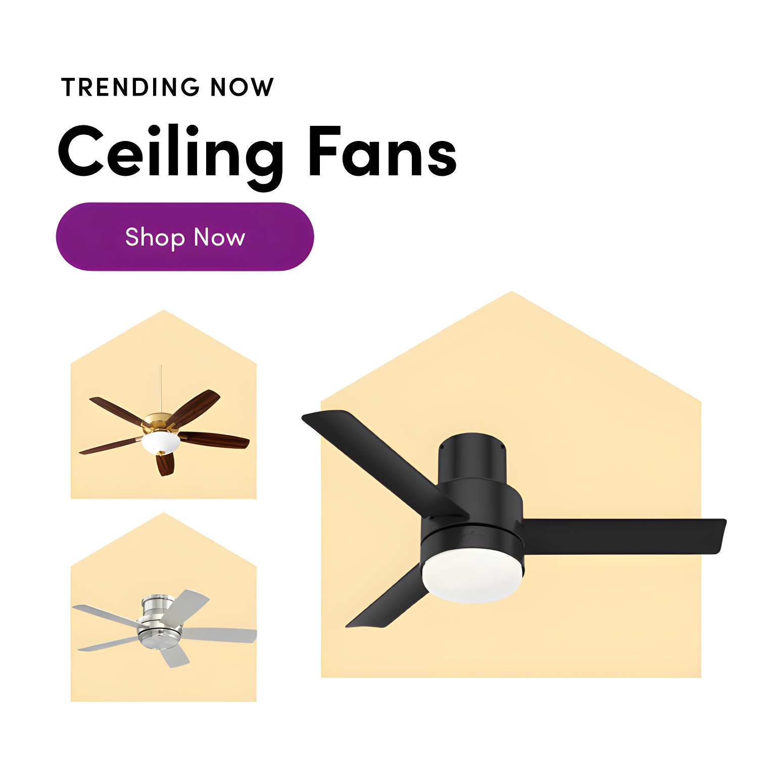 44" Gilmour 3 - Blade Outdoor Flush Mount Ceiling Fan with Remote Control and Light Kit Included