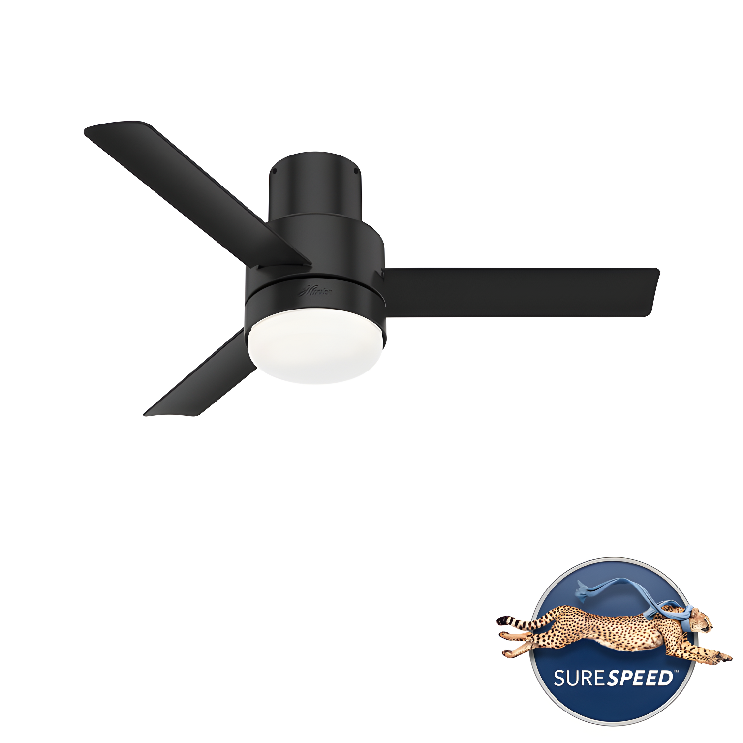 44" Gilmour 3 - Blade Outdoor Flush Mount Ceiling Fan with Remote Control and Light Kit Included