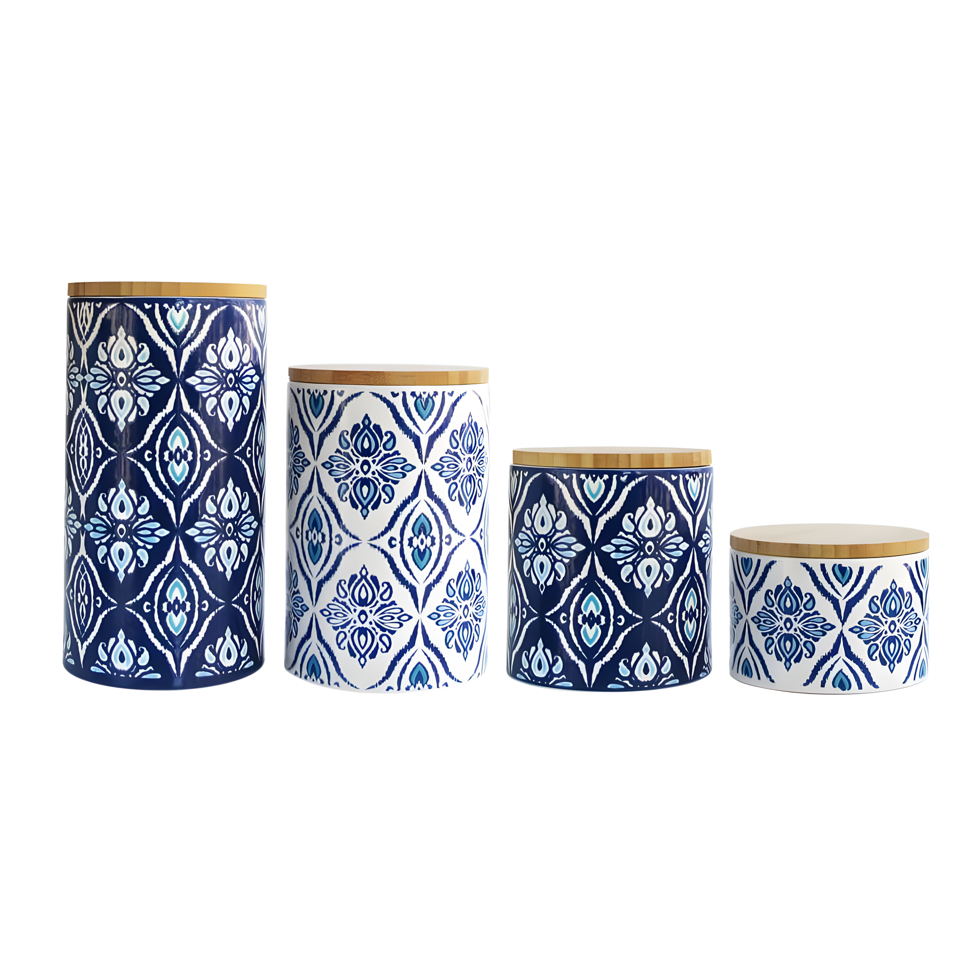 Design Guild Pirouette Ceramic / Porcelain Canister - Set of 4