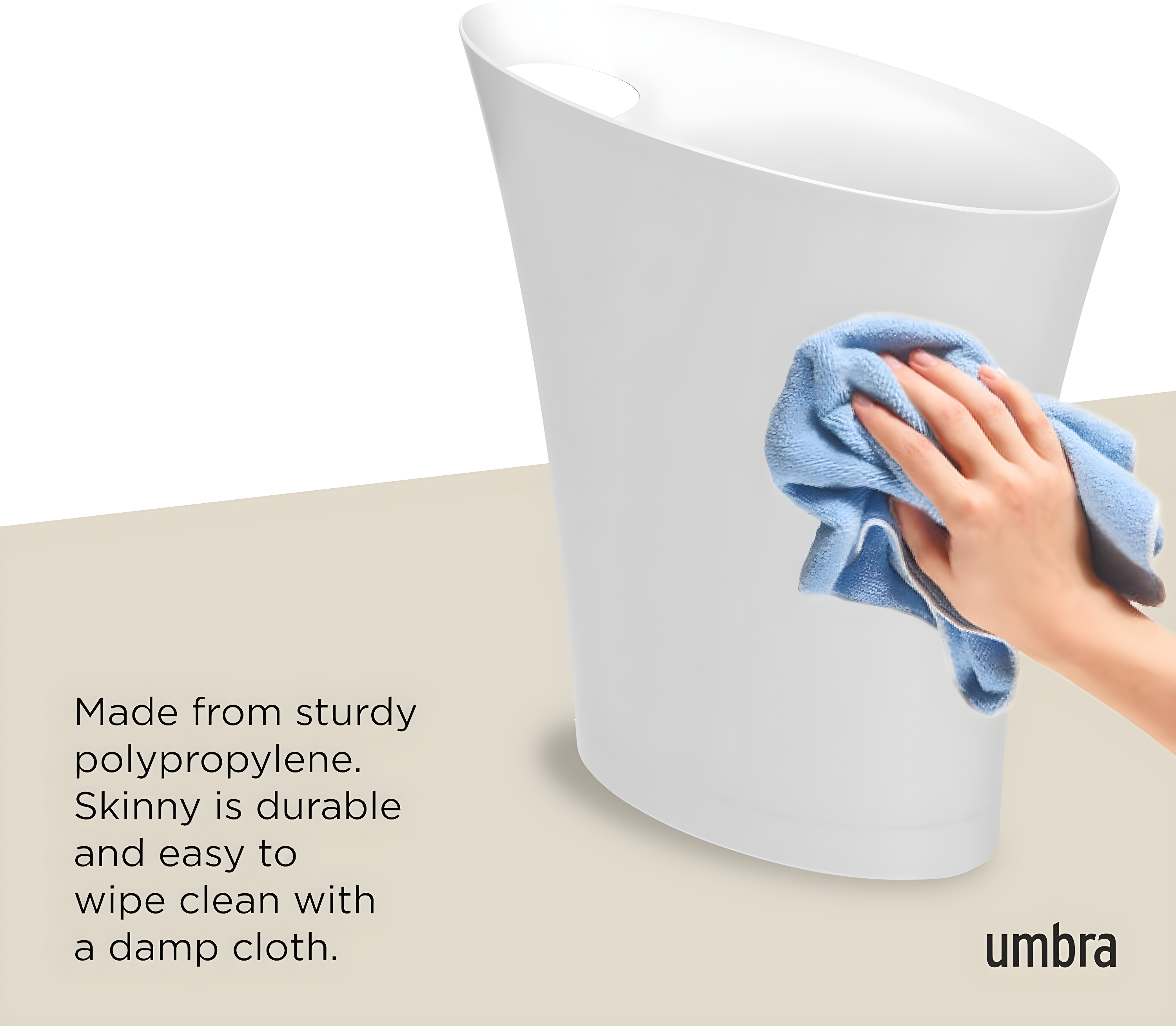 Umbra Skinny Plastic Open Waste Basket - 2 Gallons
