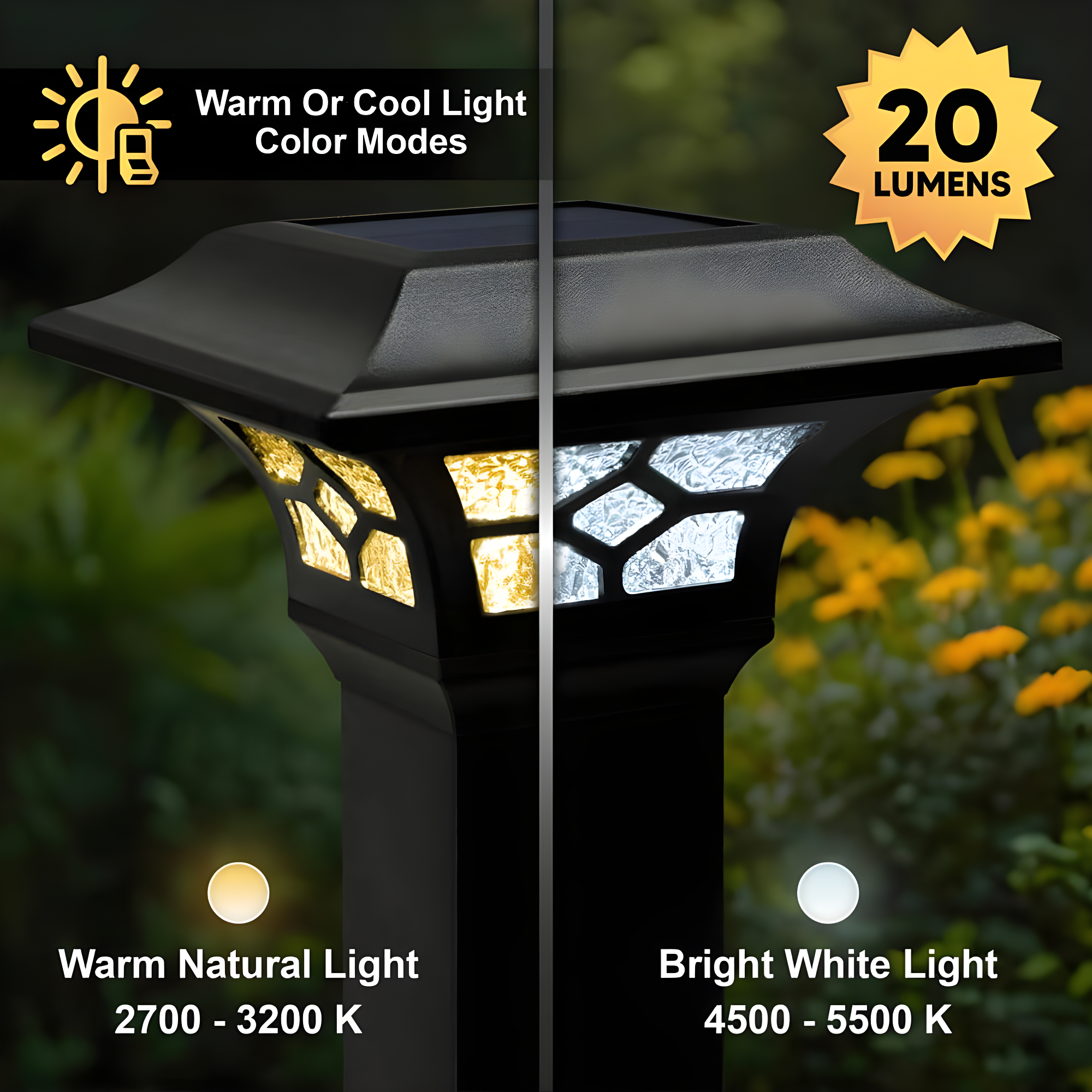 Classy Caps Low Voltage Integrated LED Aluuminum Fence Post Cap Light 2.5 In. X 2.5 In. with Base Adapter Included