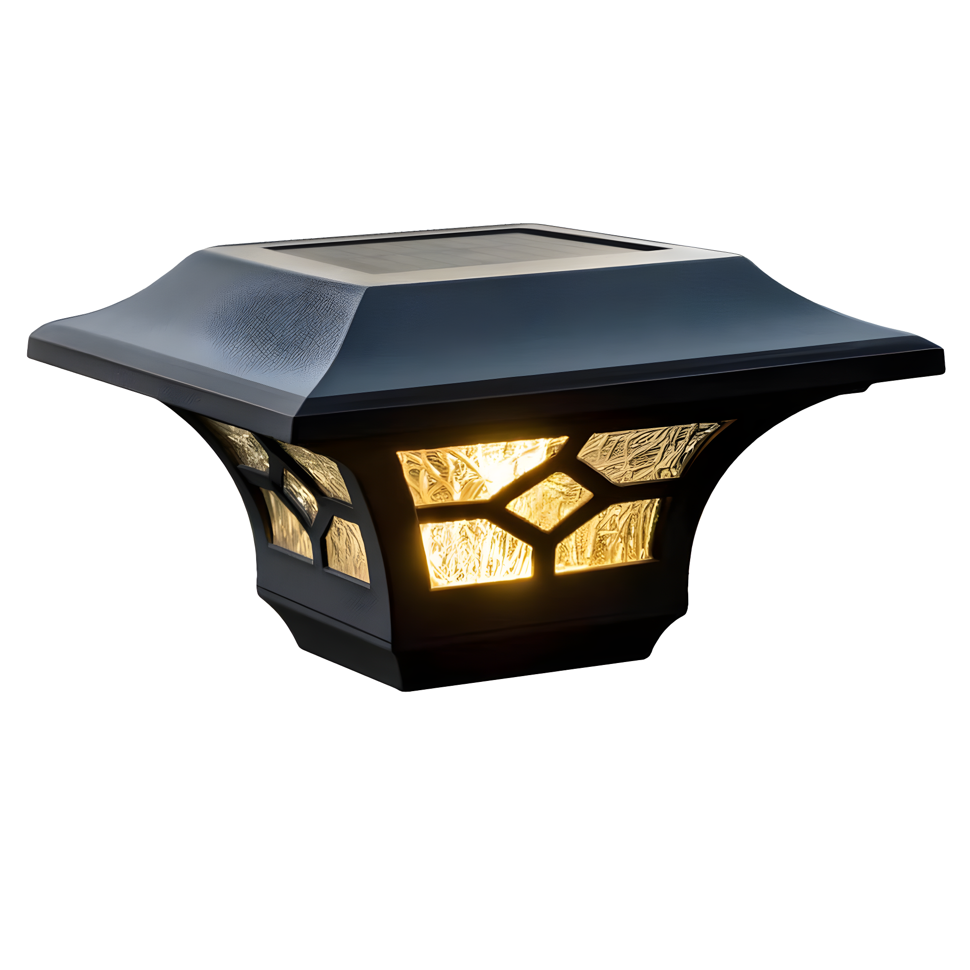 Classy Caps Low Voltage Integrated LED Aluuminum Fence Post Cap Light 2.5 In. X 2.5 In. with Base Adapter Included