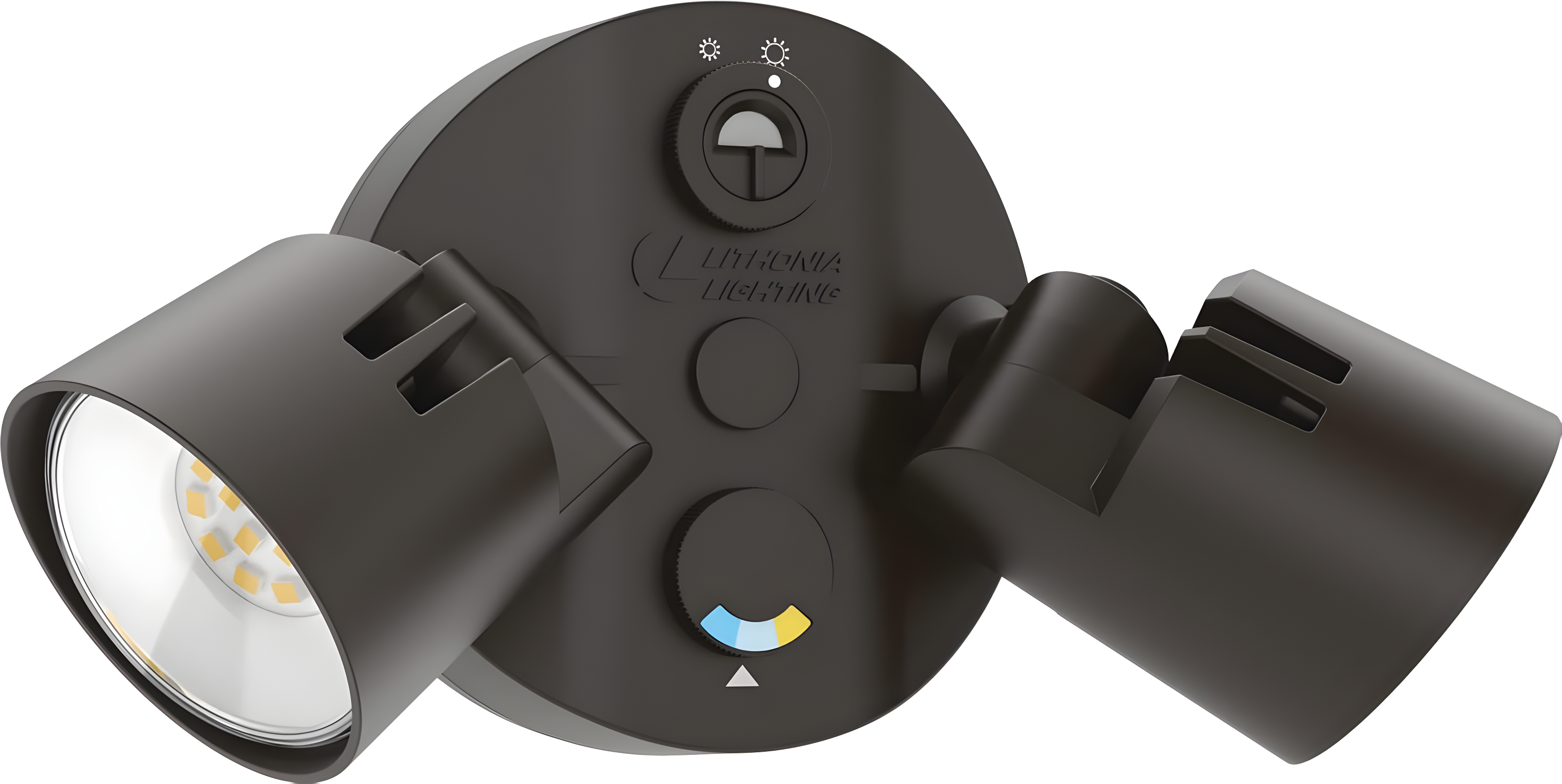 2 - Head Hardwired Dusk to Dawn Outdoor Security Flood Light with Motion Sensor