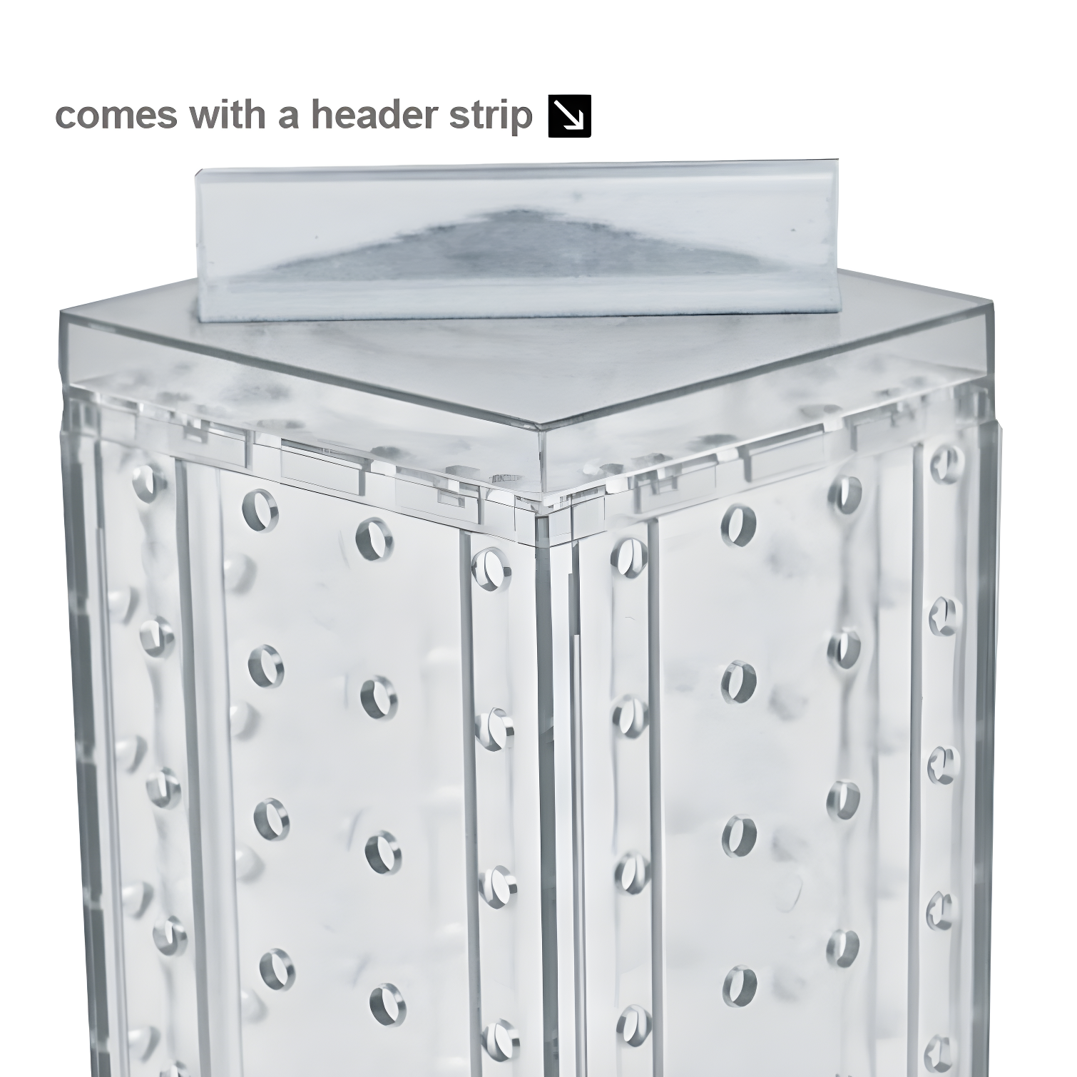 Four-sided 4"W x 36"H Pegboard Tower with Revolving 14.5" Base