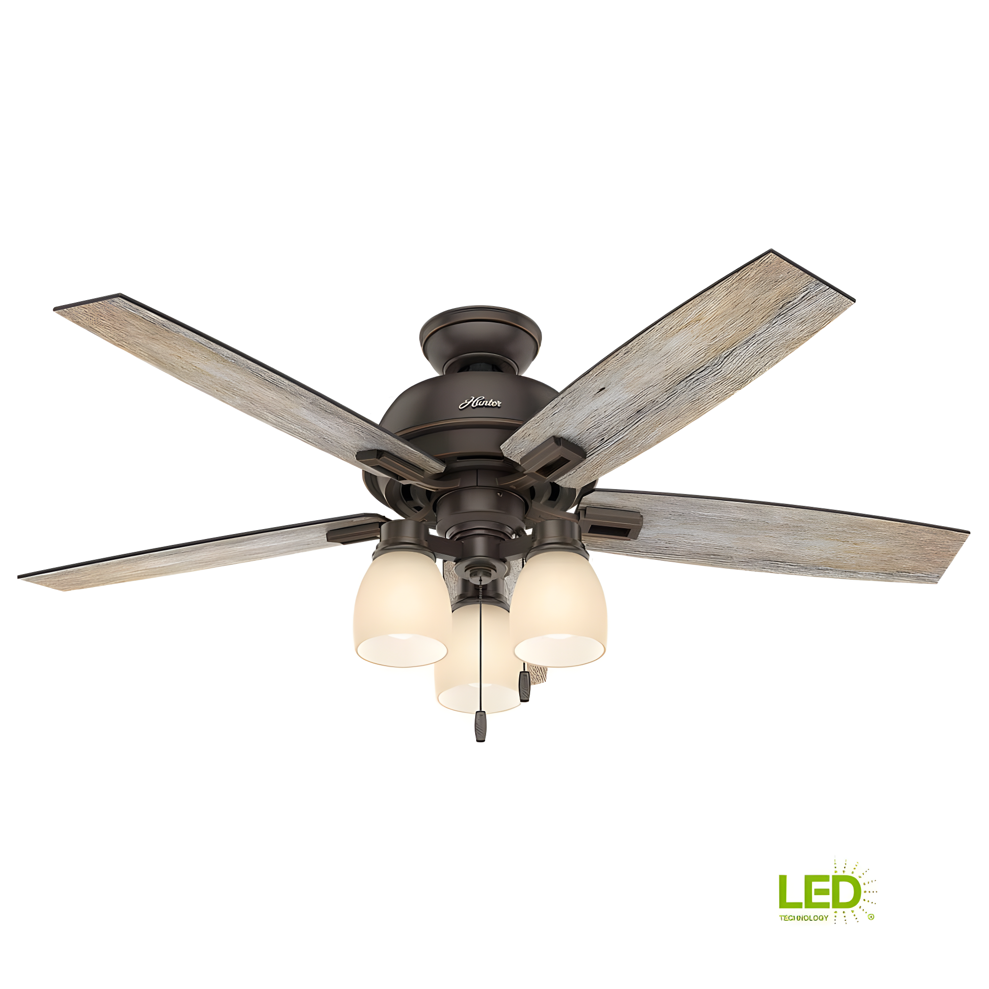 52" Donegan 5 - Blade Standard Ceiling Fan with Pull Chain and Light Kit Included