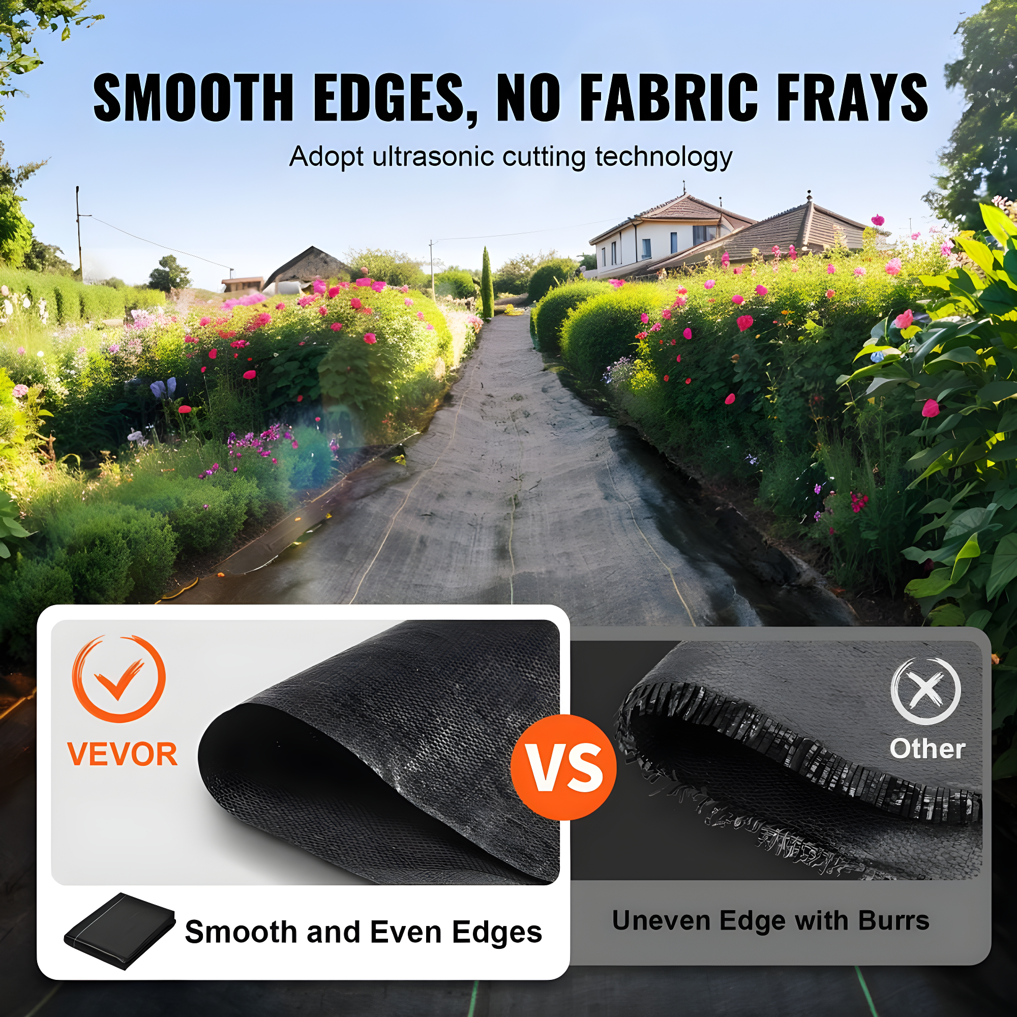 VEVOR VEVOR Landscape Fabric Garden Weed Barrier Driveway Fabric