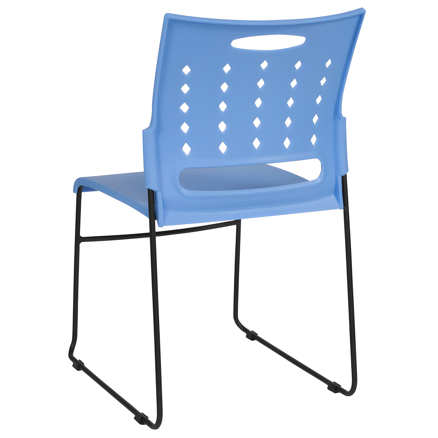 Flash Furniture 881 lb. Capacity Sled Base Stack Chair with Carry Handle and Air-Vent Back
