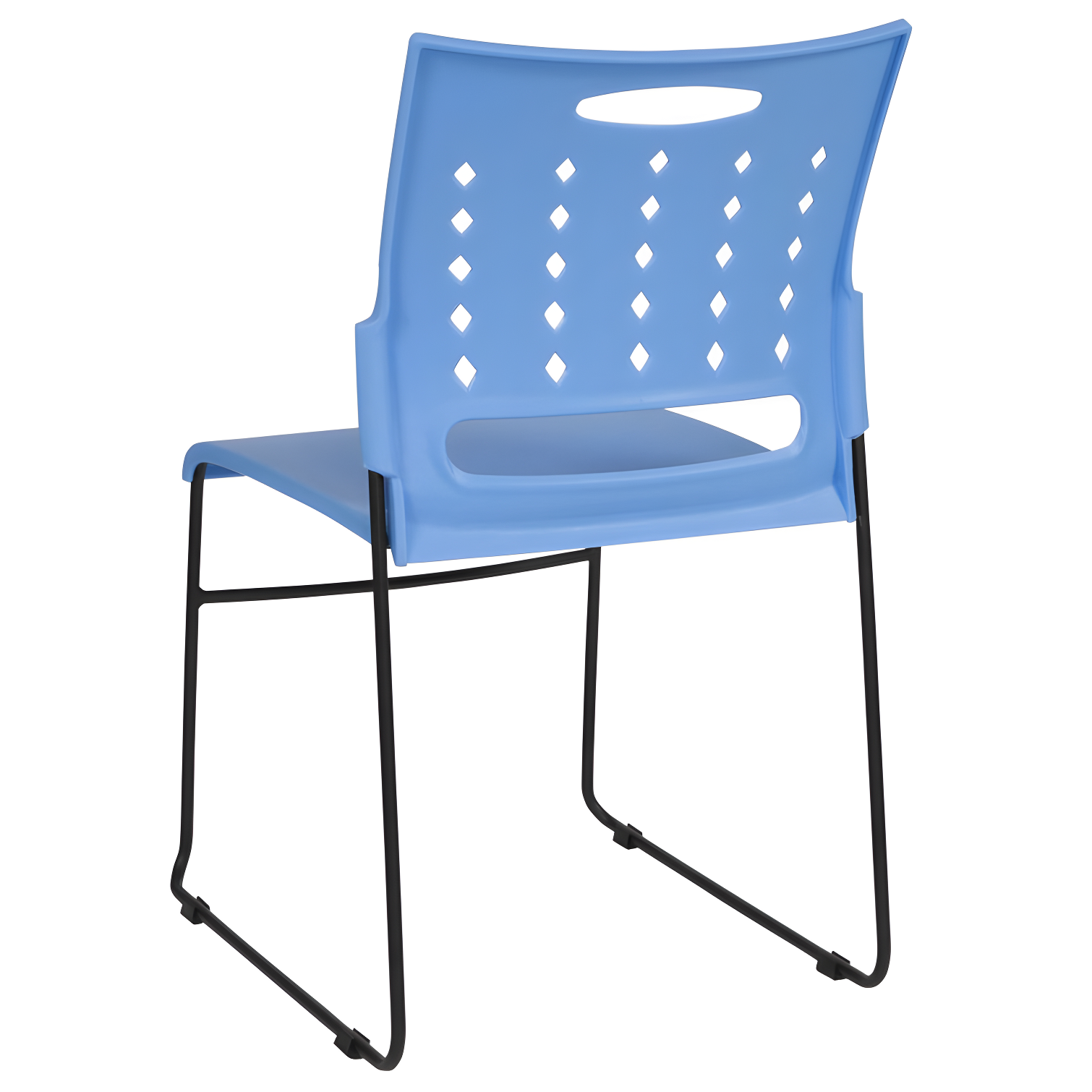 Flash Furniture 881 lb. Capacity Sled Base Stack Chair with Carry Handle and Air-Vent Back
