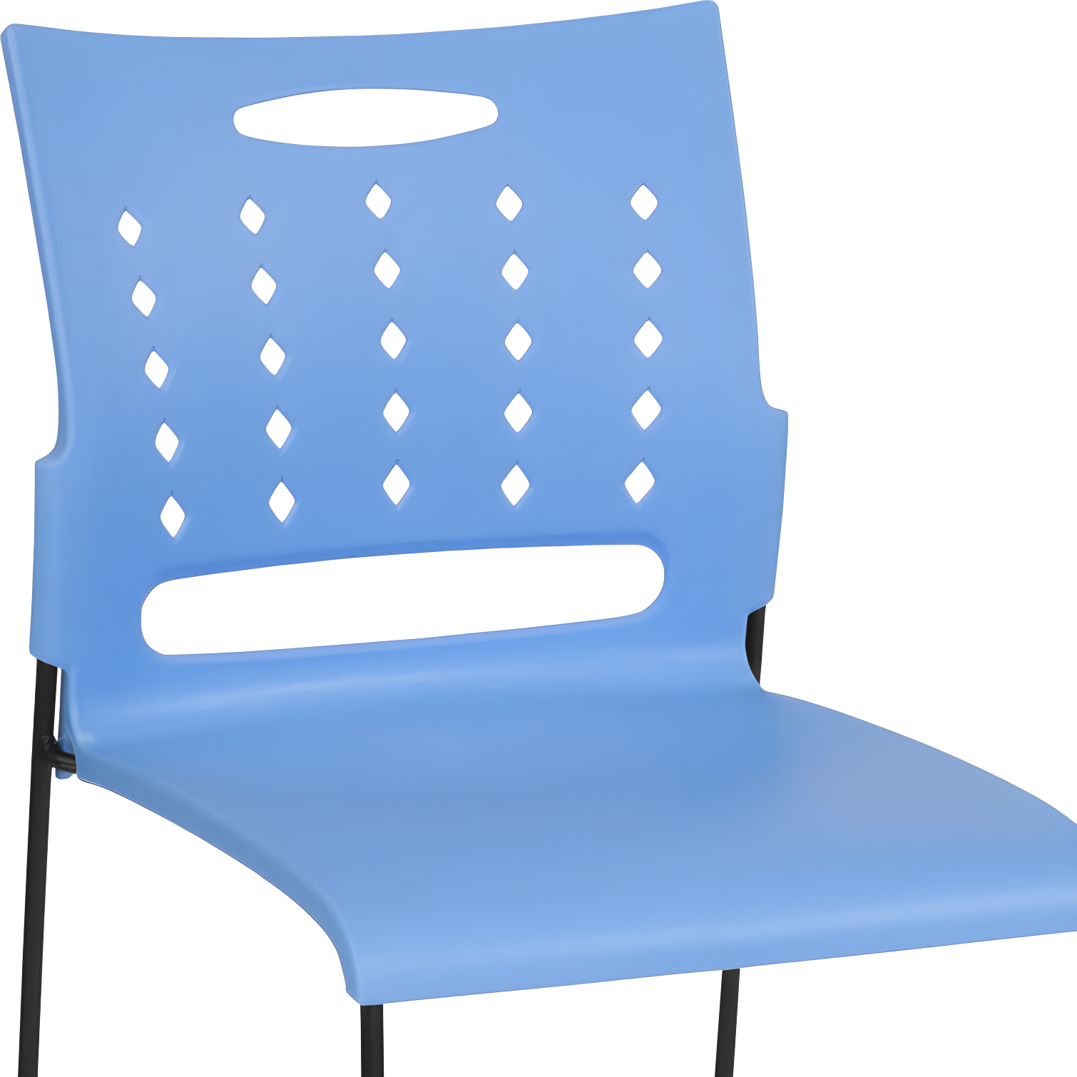 Flash Furniture 881 lb. Capacity Sled Base Stack Chair with Carry Handle and Air-Vent Back