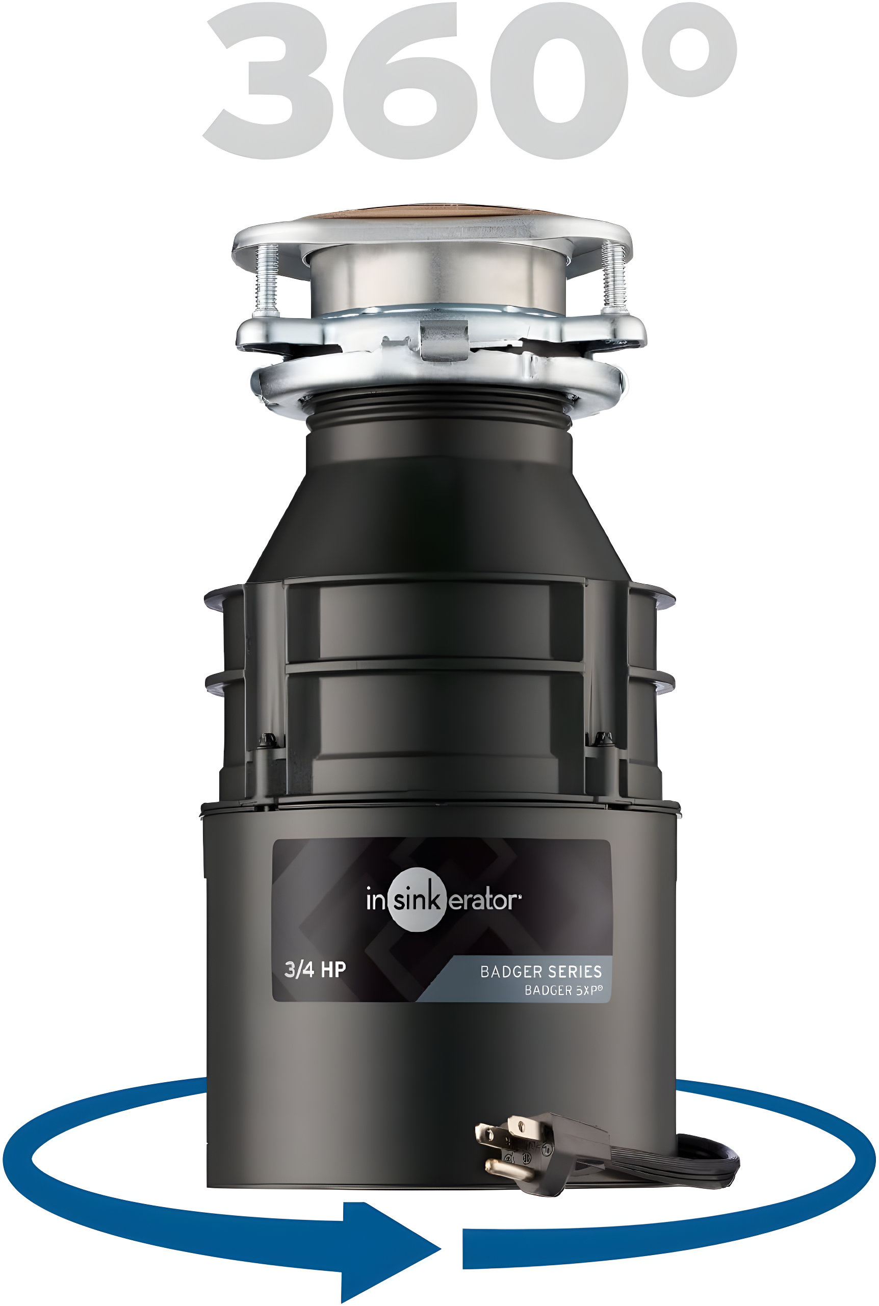 Badger 5XP 3/4 HP Continuous Feed Garbage Disposal