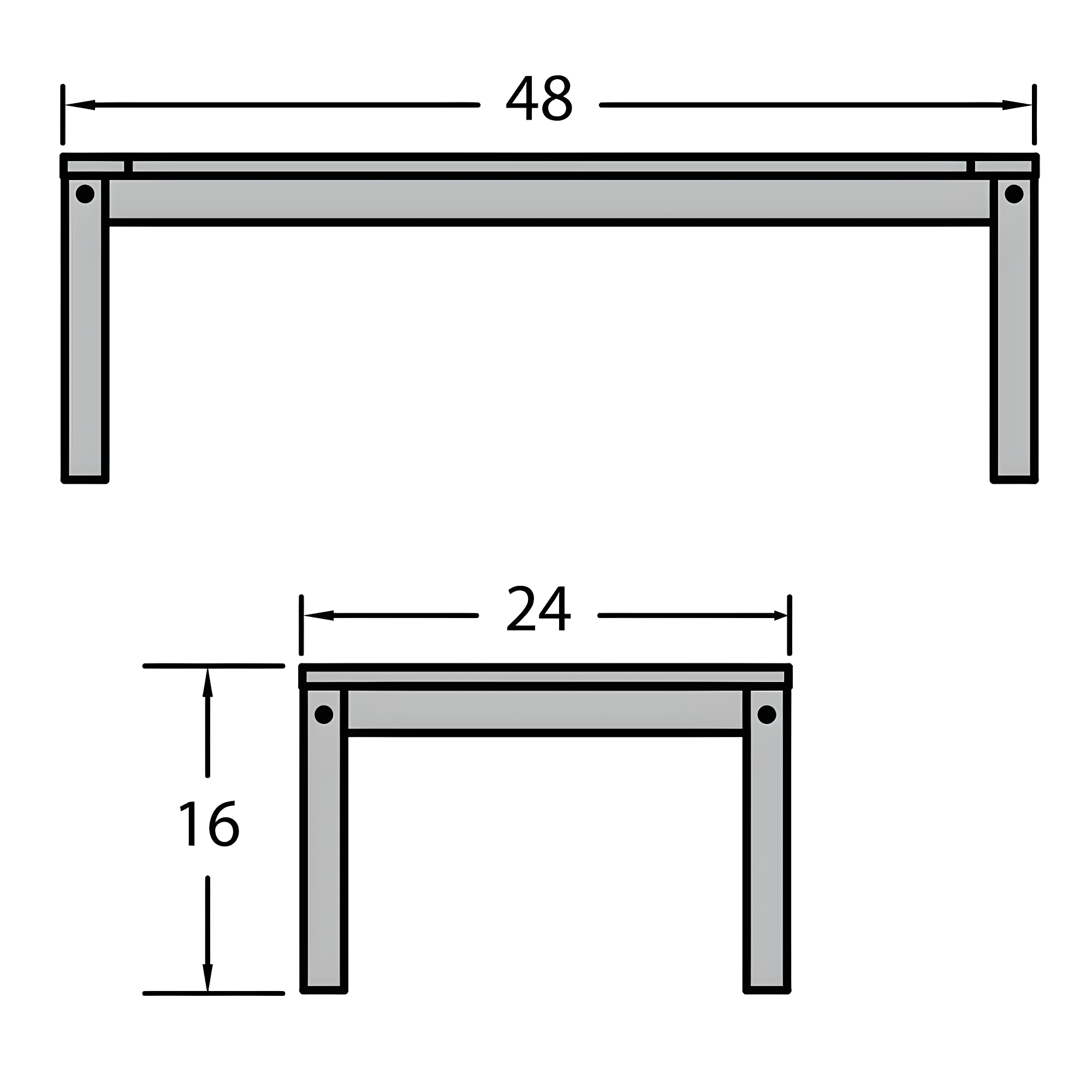 Highwood Adirondack Coffee/Conversation Table - 24" W x 48" L x 16" H, Outdoor, Eco-friendly, Synthetic Wood