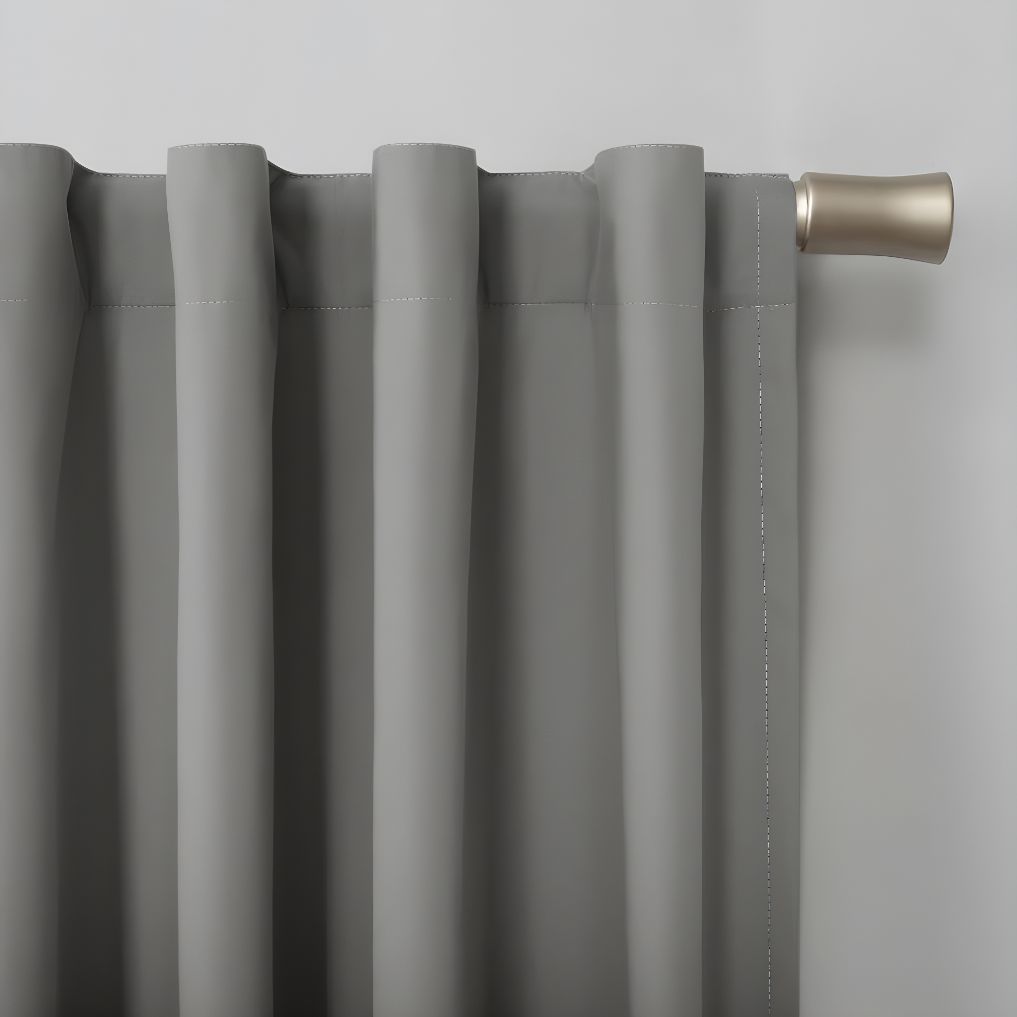 40"x96" Sun Zero 100% Blackout Cyrus Thermal Back Tab Curtain Panel Gray: Modern Indoor Polyester Drapery