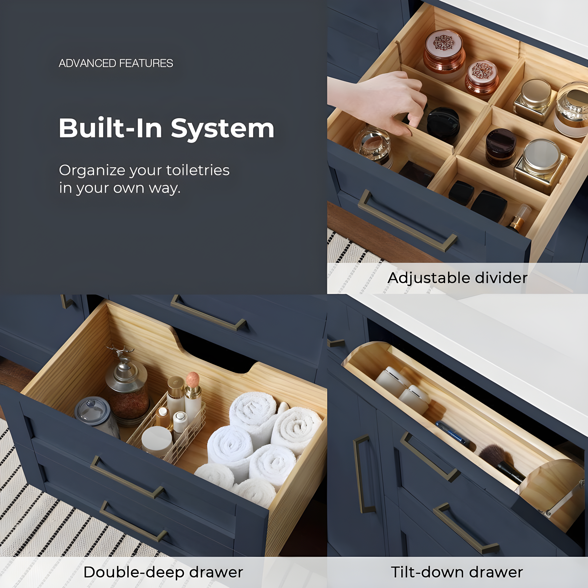 OVE Decors Tahoe 60" Double Bathroom Vanity Set