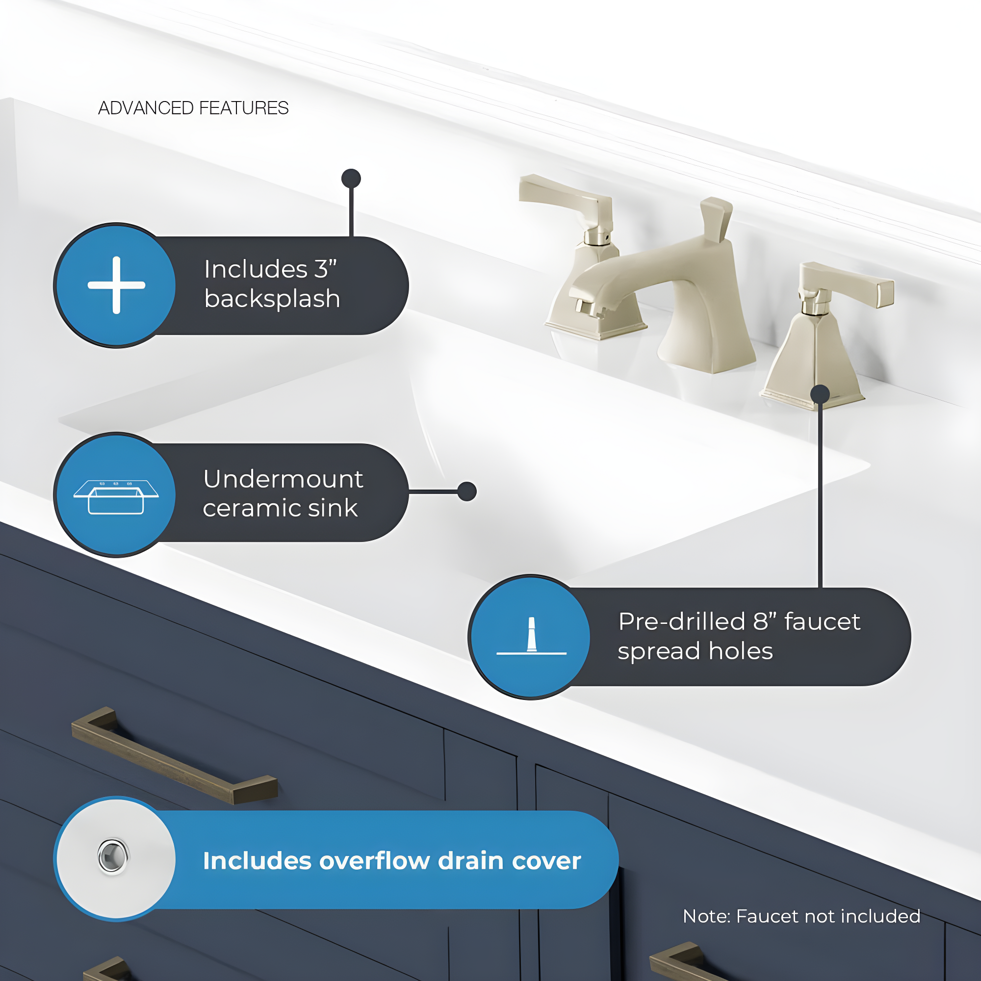 OVE Decors Tahoe 60" Double Bathroom Vanity Set