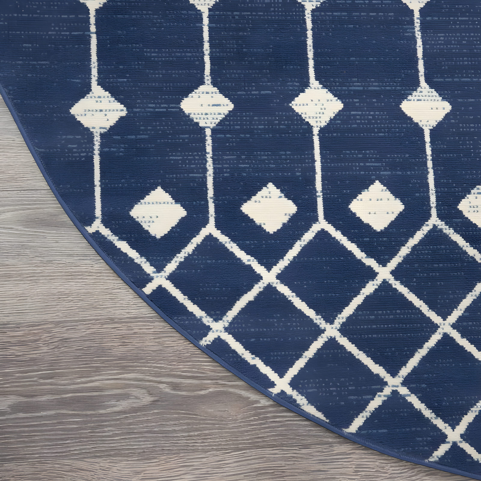 Nourison Grafix GRF37 Indoor Area Rug Navy 5'3" x ROUND
