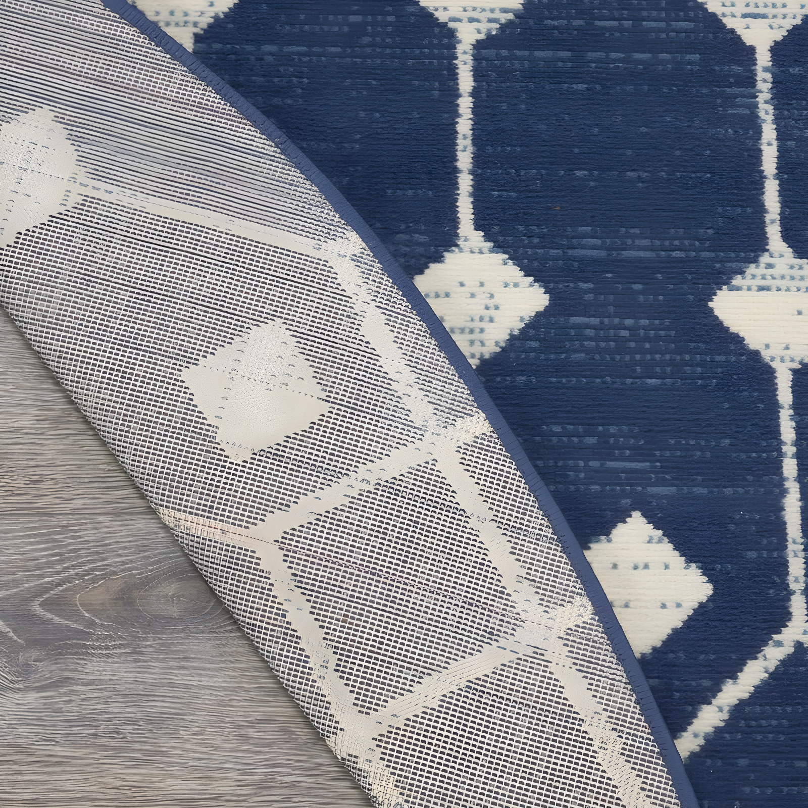 Nourison Grafix GRF37 Indoor Area Rug Navy 5'3" x ROUND