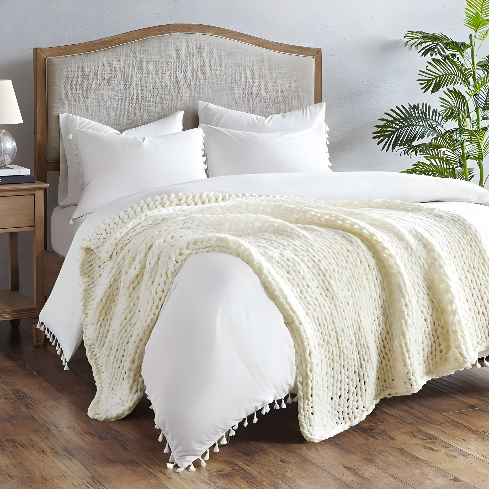 Kelly Clarkson Home Madison Hand Made Chunky Double Knit Throw Blanket