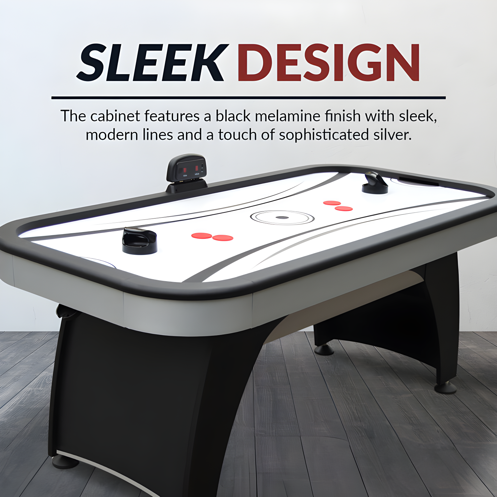 Hathaway Games Silverstreak 72.5" 2 -Player Air Hockey Table with Digital Scoreboard