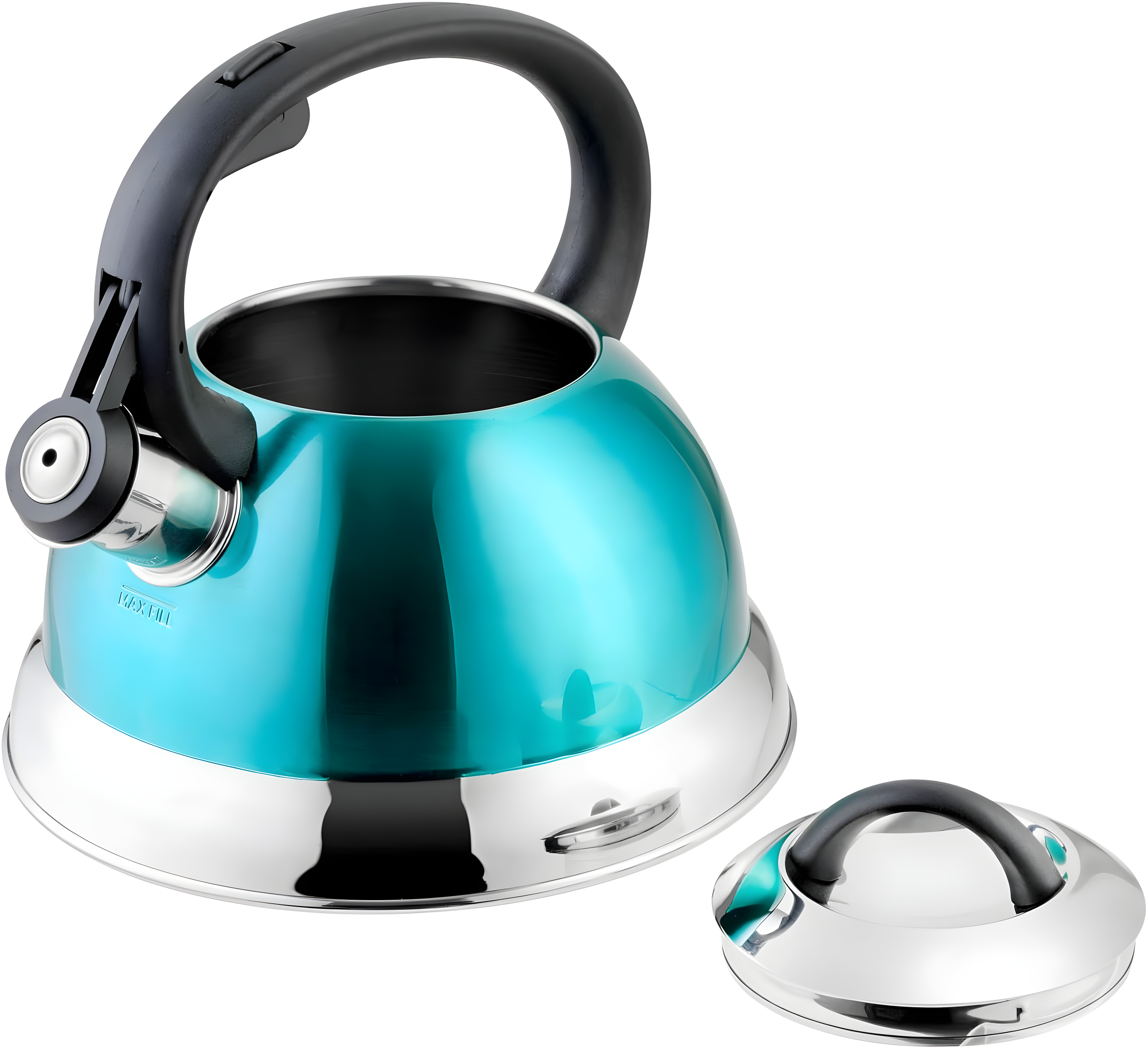 Mr. Coffee Mr. Coffee Flintshire 1.75 Quart Whistling Stovetop Tea Kettle In Blue