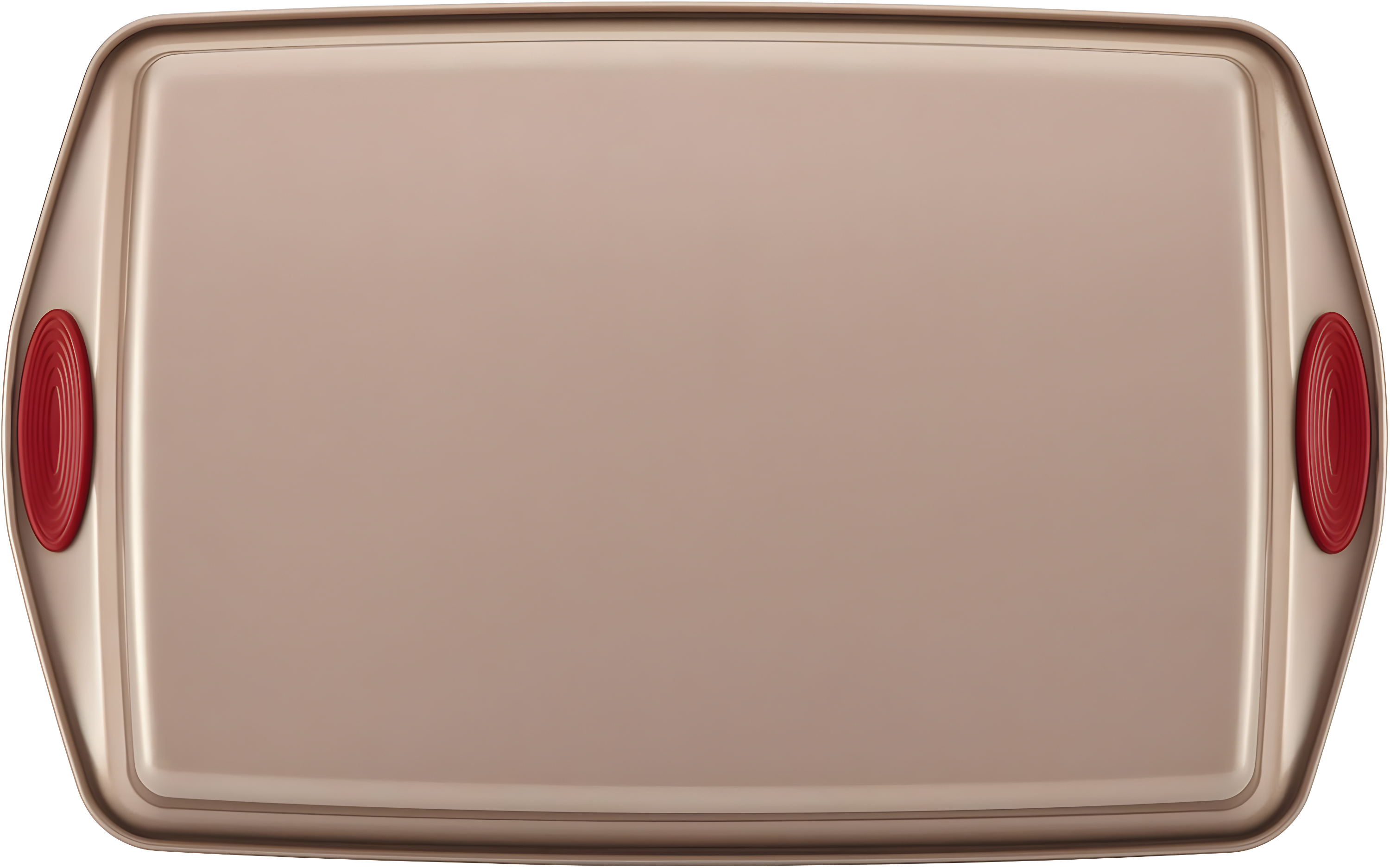 Rachael Ray Cucina Nonstick Bakeware Baking Pans Set, 10 Piece, Latte Brown and Cranberry Red