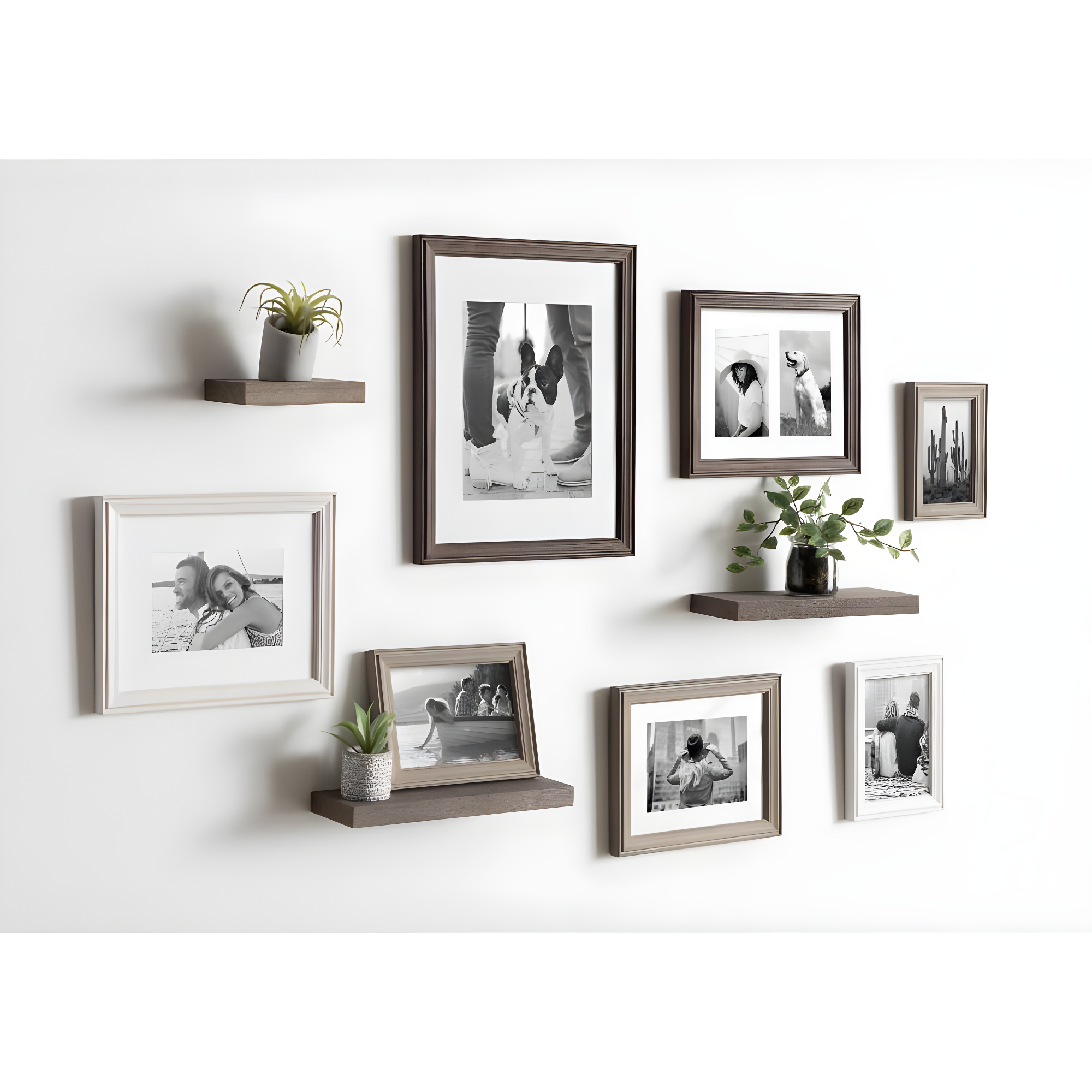 10pc Bordeaux Frame Box Set Gray/Brown - Kate & Laurel All Things Decor