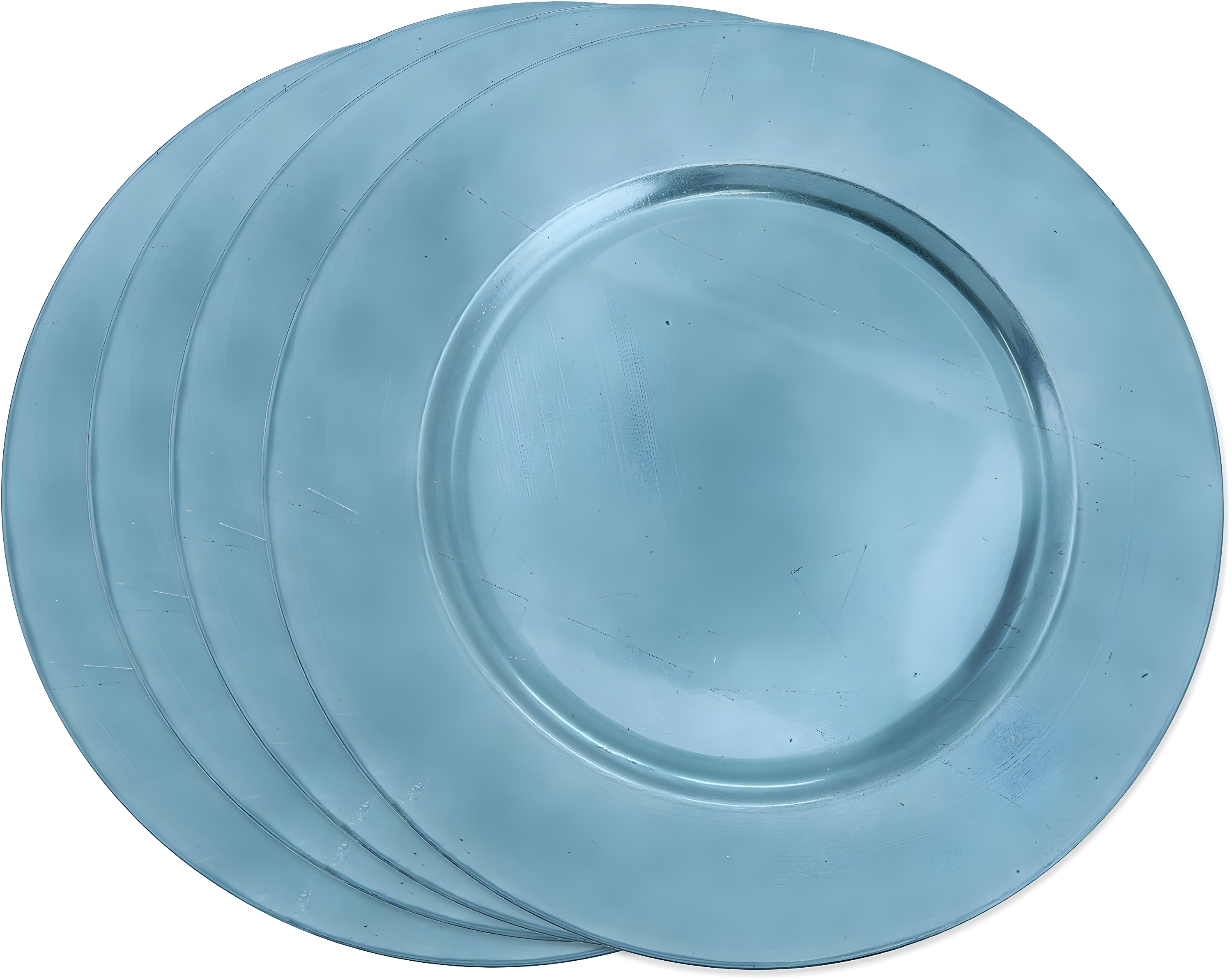 Saro Lifestyle Classic Solid Color Charger Plates, Teal, 13" Round