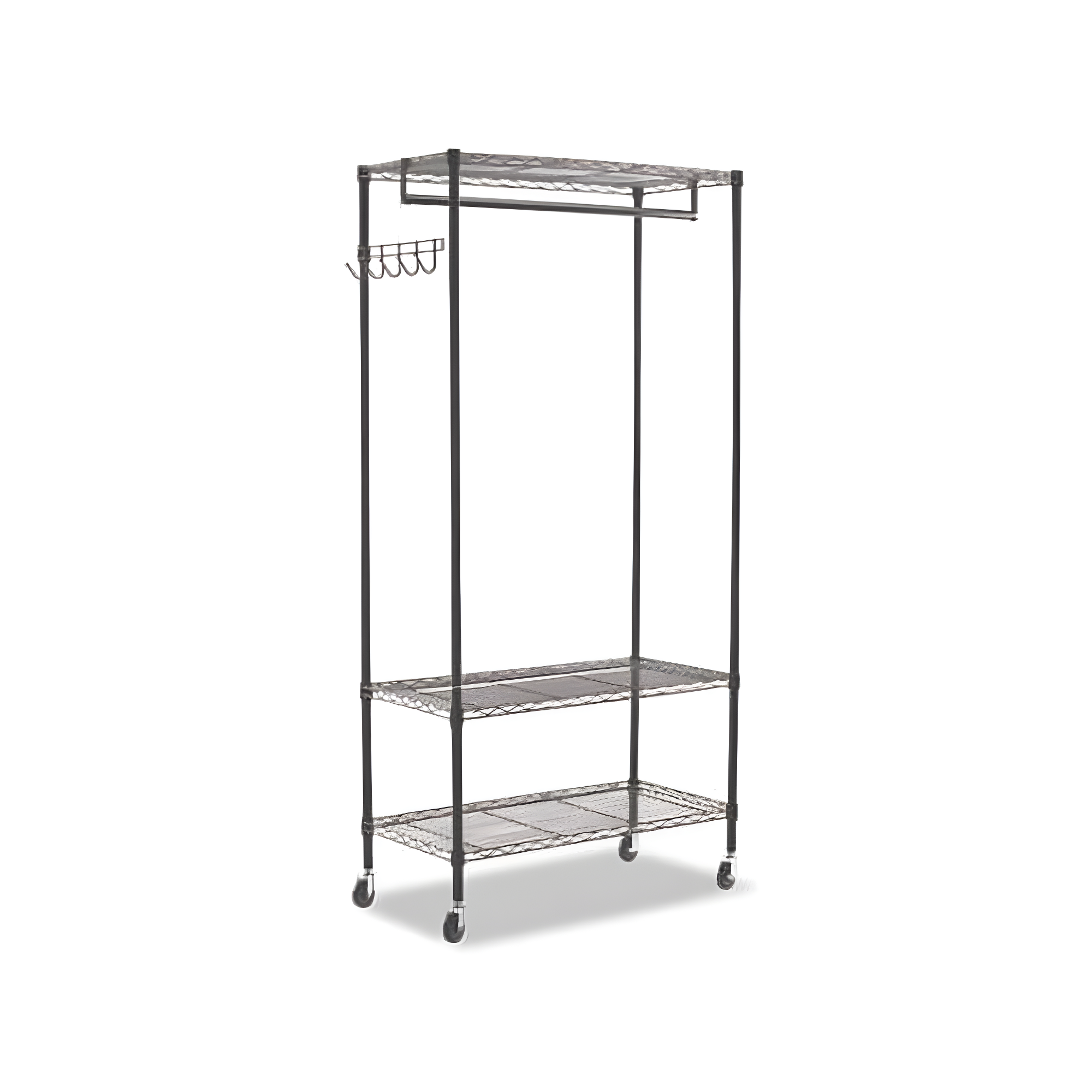 Alera® Wire Shelving Series Metal Rolling Clothing Rack