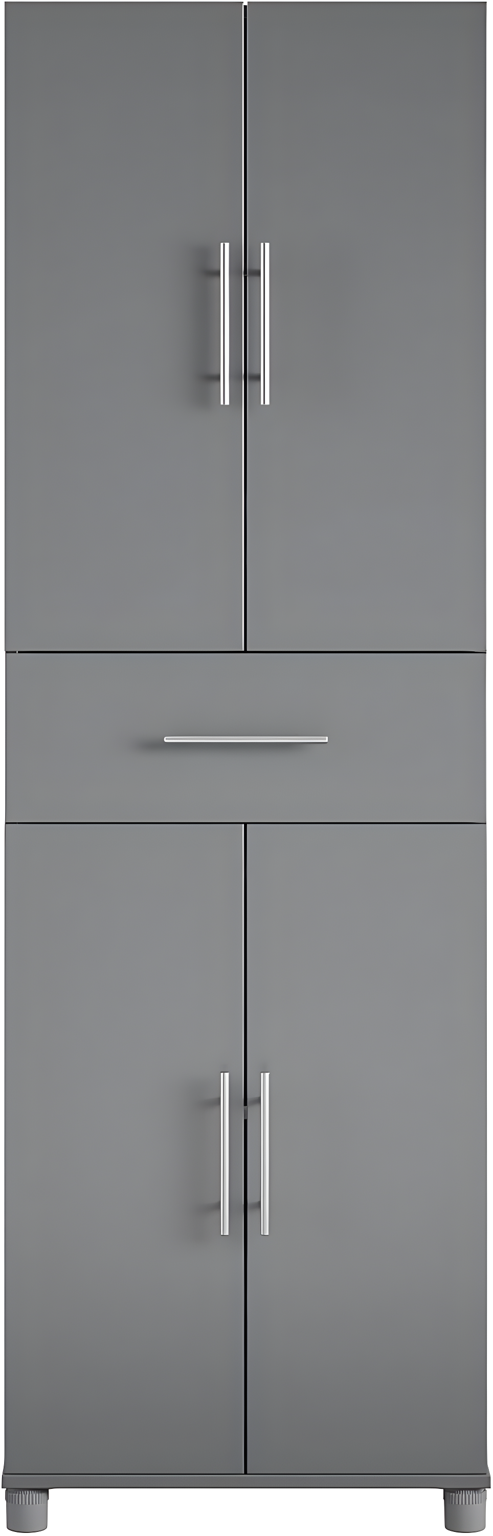 Camberly 4 Door/1 Drawer Storage Cabinet, Graphite Gray