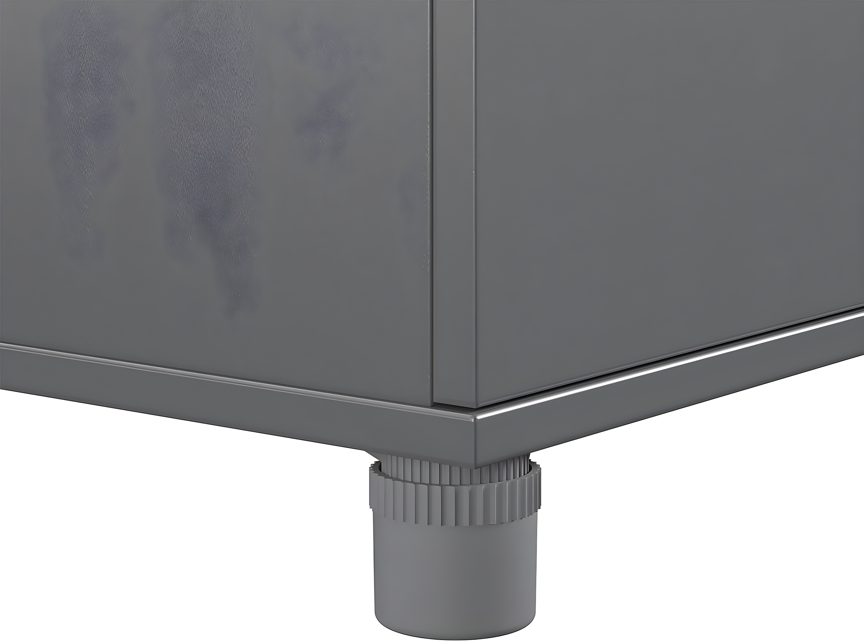 Camberly 4 Door/1 Drawer Storage Cabinet, Graphite Gray