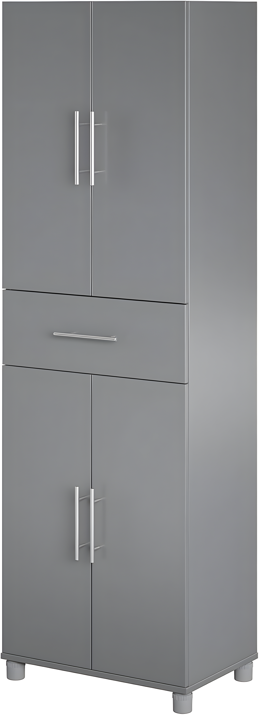 Camberly 4 Door/1 Drawer Storage Cabinet, Graphite Gray