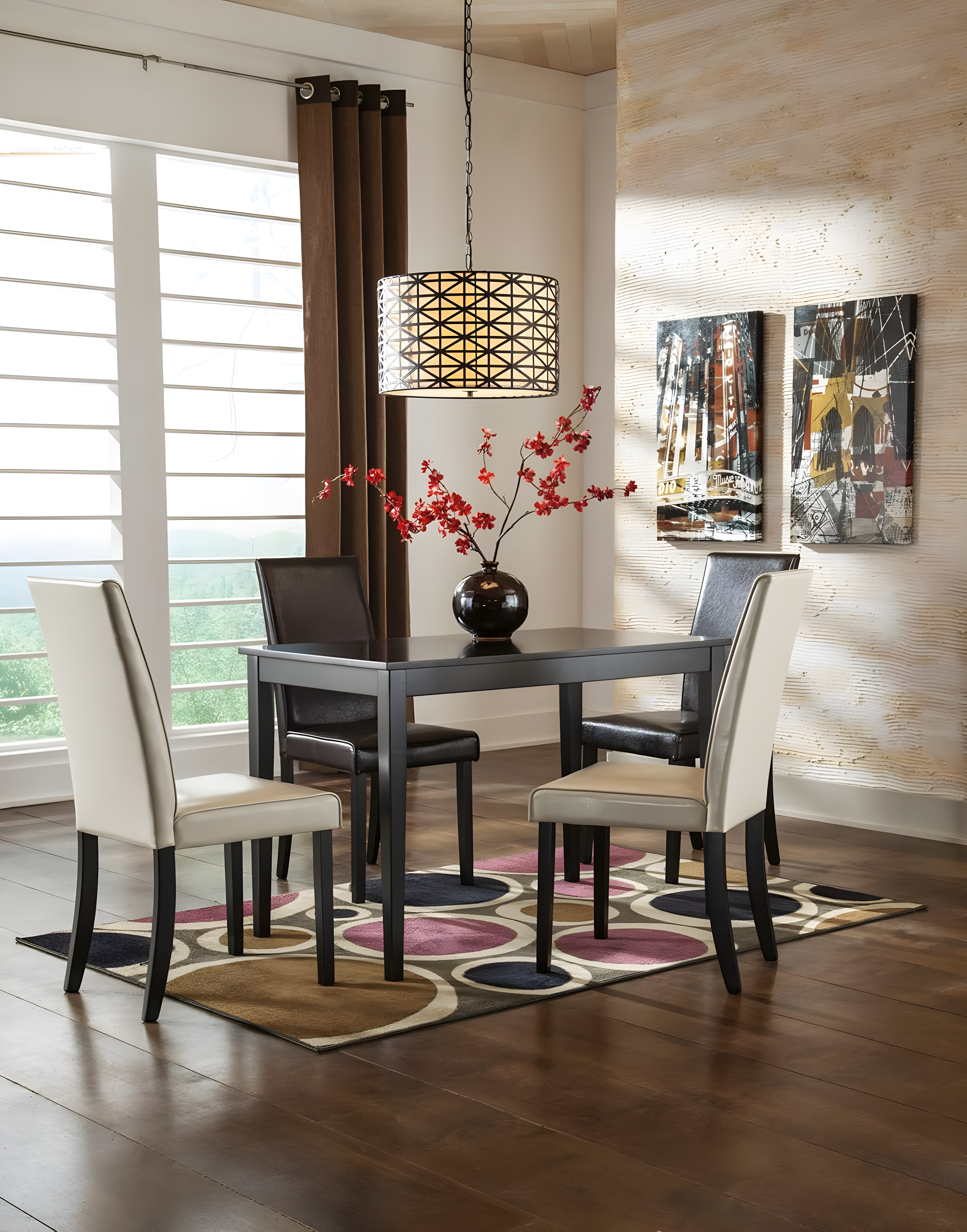 Signature Design by Ashley Contemporary Kimonte Dining Table, Dark Brown