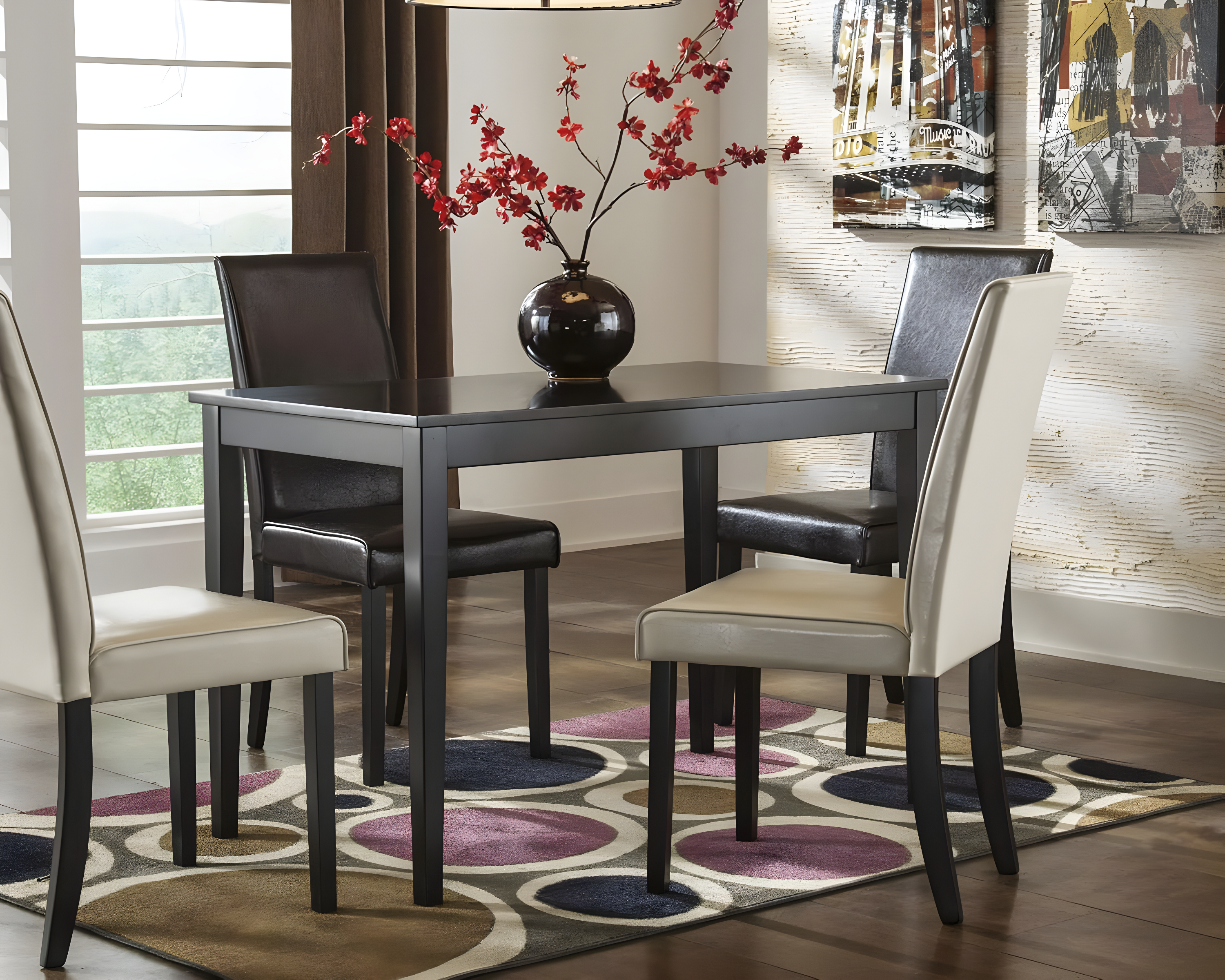 Signature Design by Ashley Contemporary Kimonte Dining Table, Dark Brown