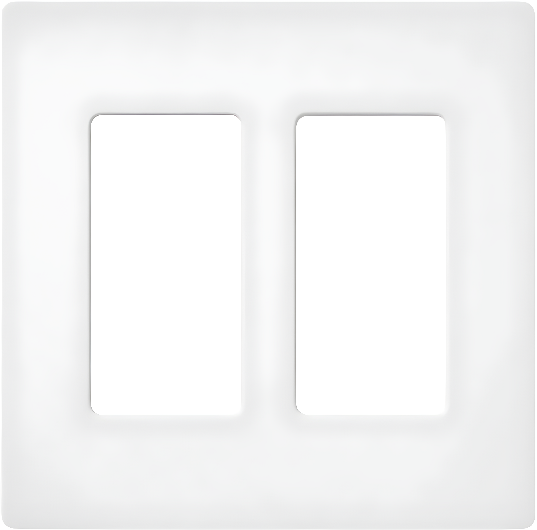 Claro 2 Gang Snow White Satin Wall Plate