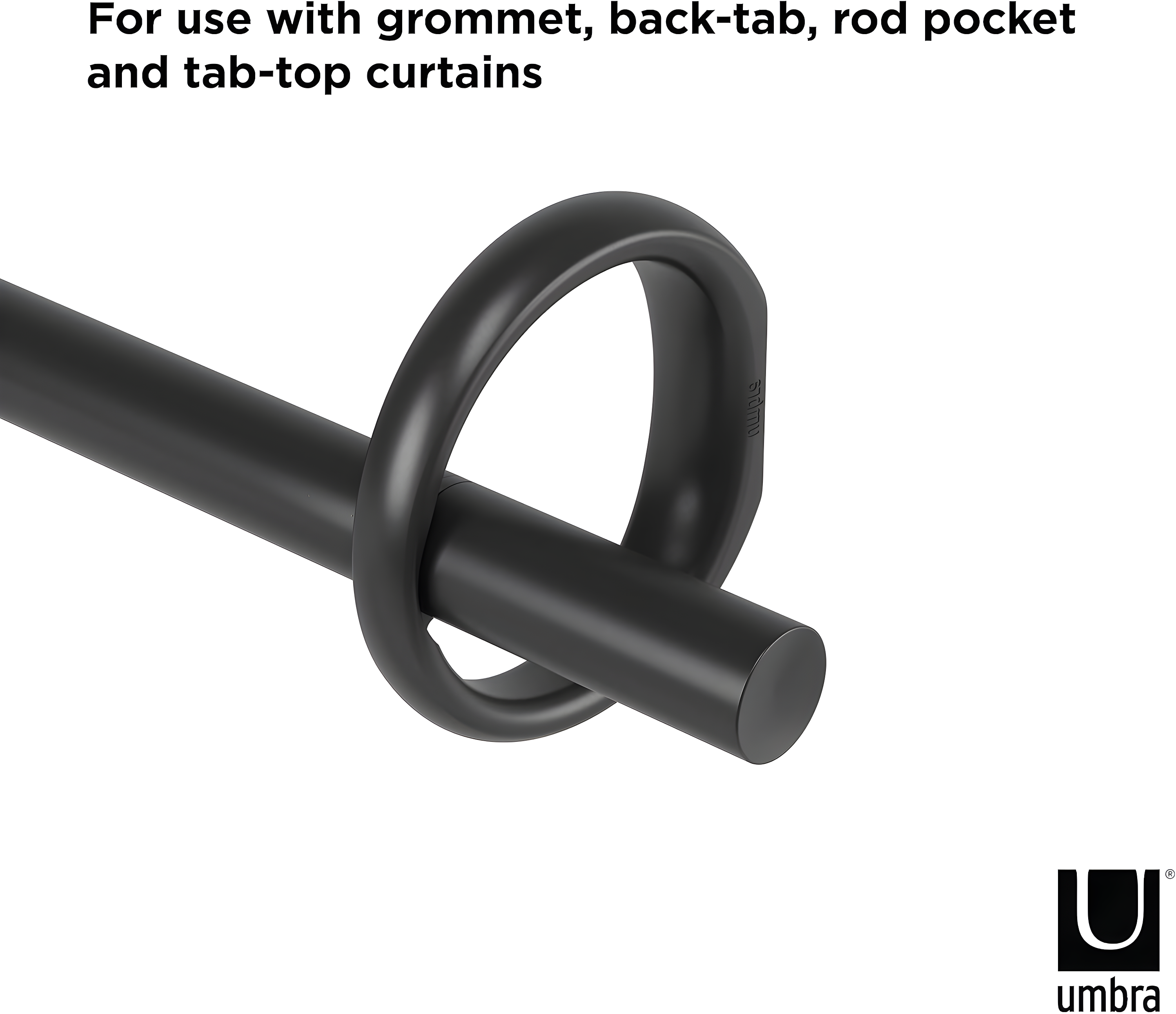 Umbra Steel Adjustable Single Curtain Rod