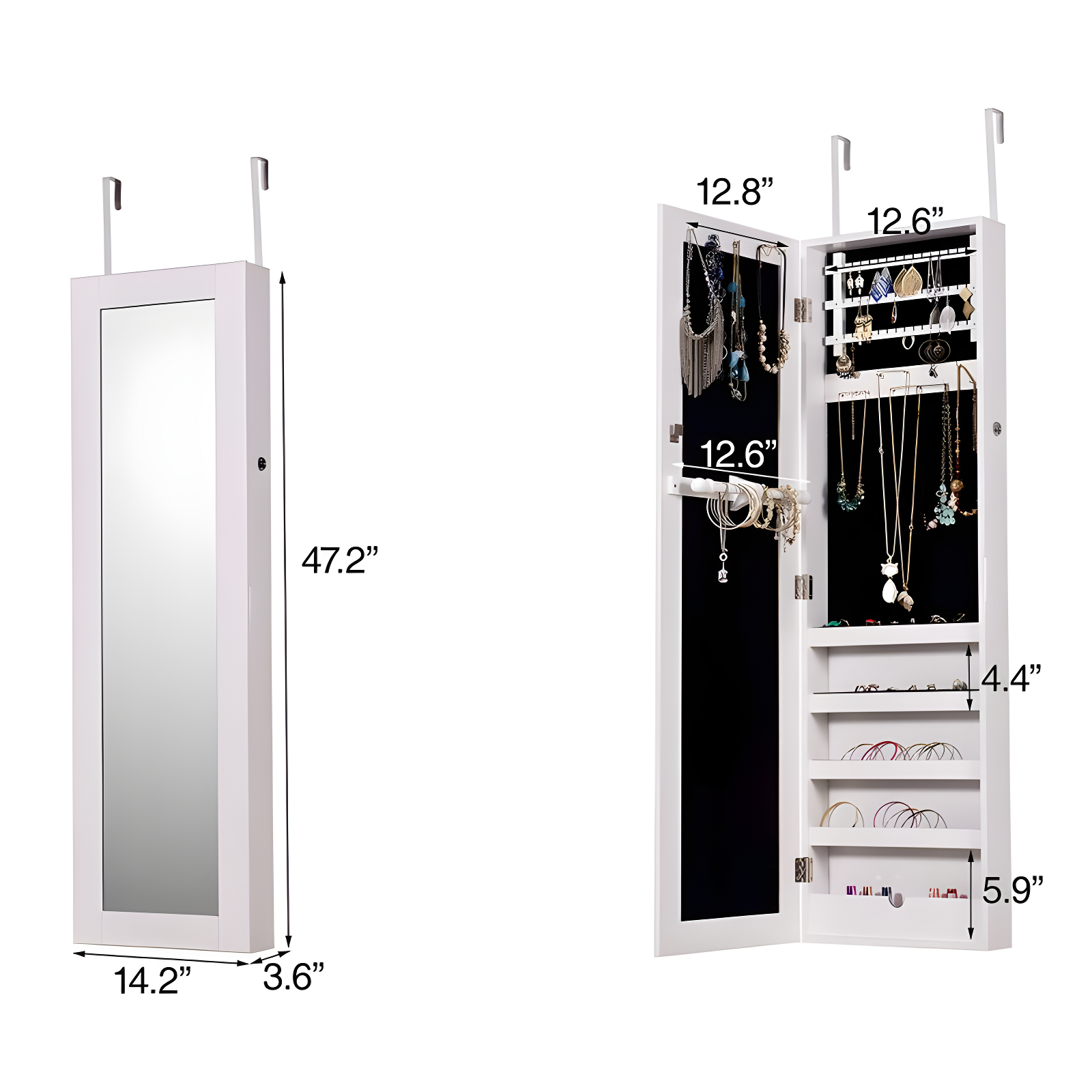 14.2'' Wide Jewelry Armoire