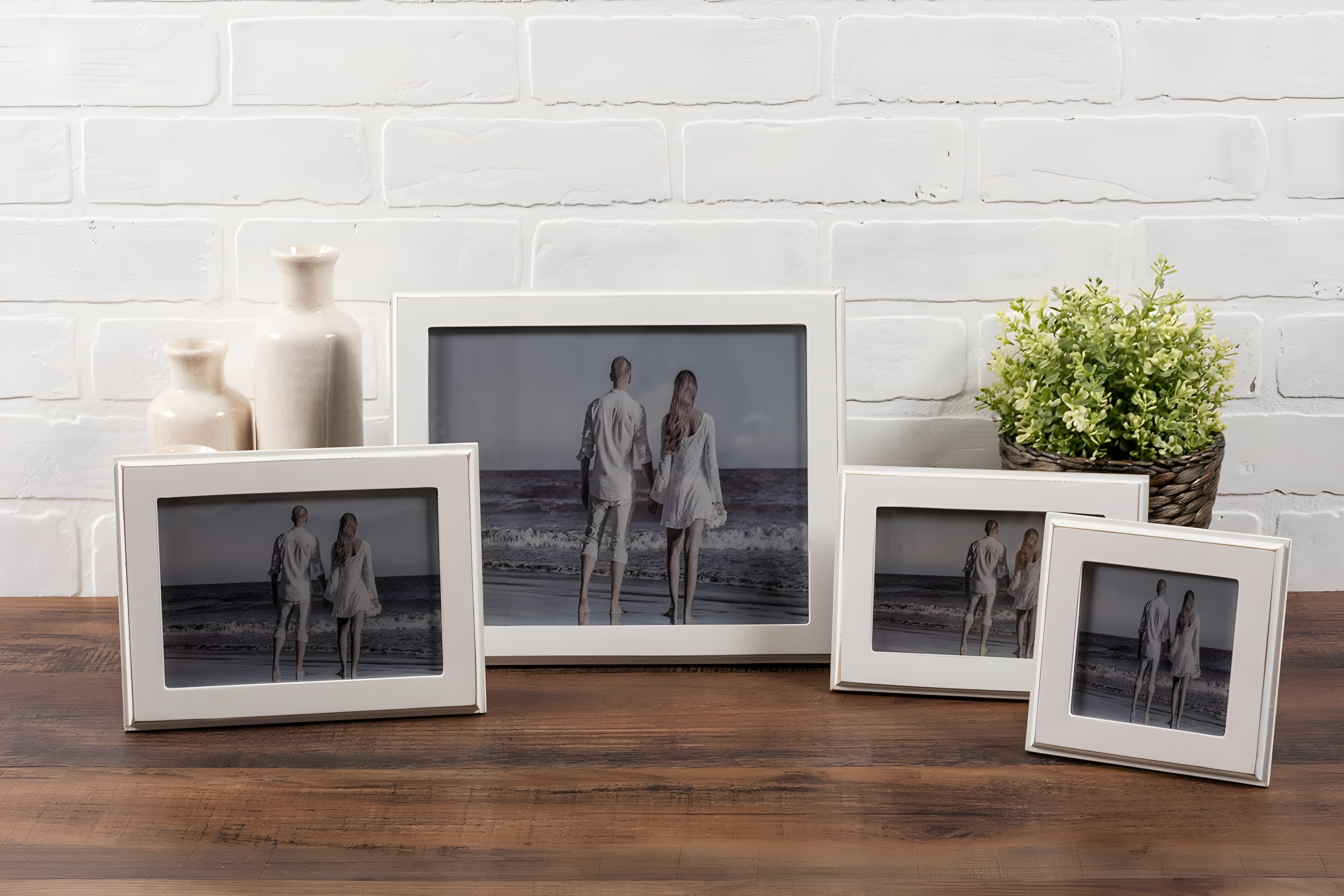 8x10 Vintage White Shiplap Picture Frame